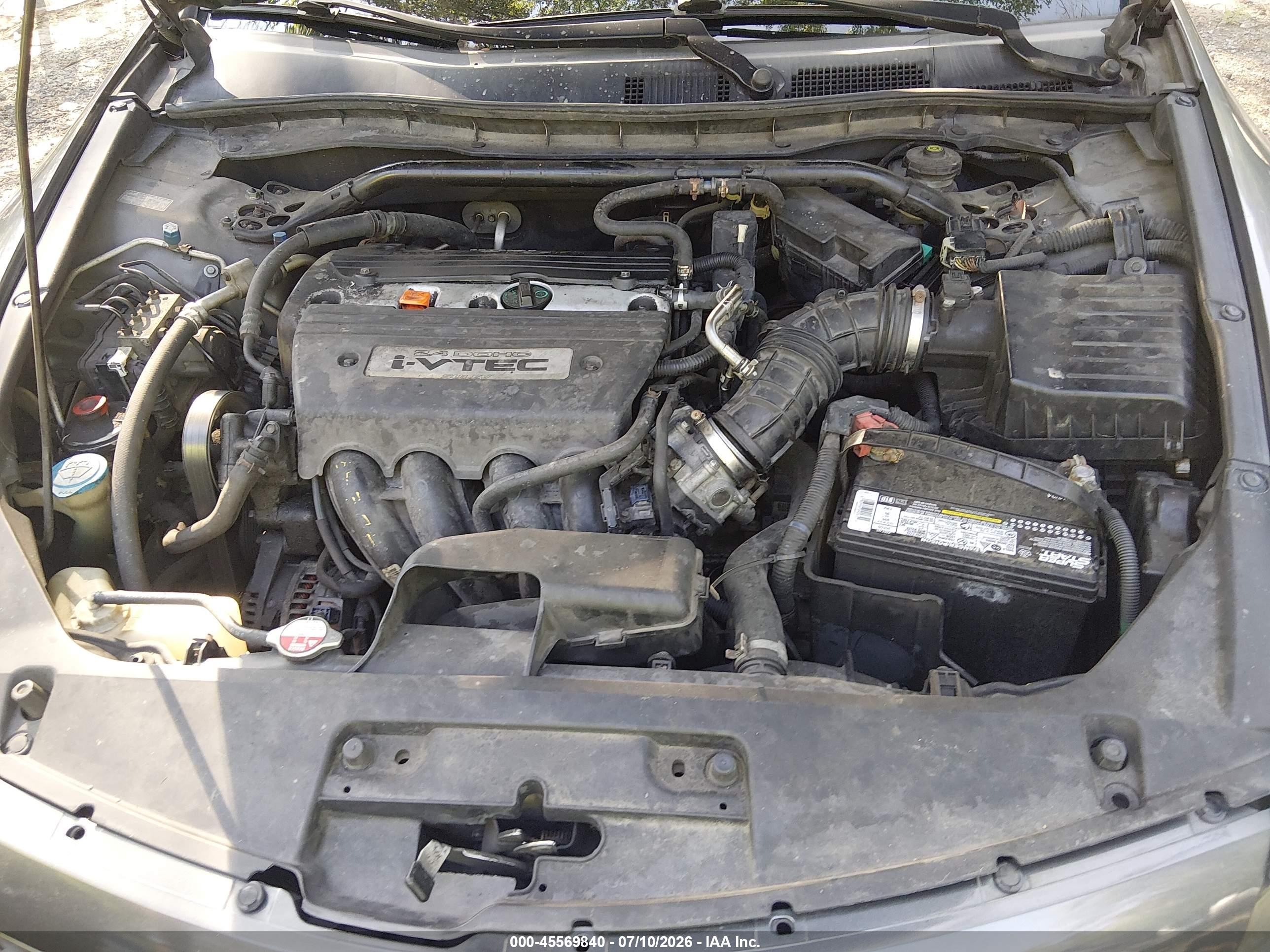 2009 Honda Accord 2.4 Lx-s Gray vin: 1HGCS12339A011202
