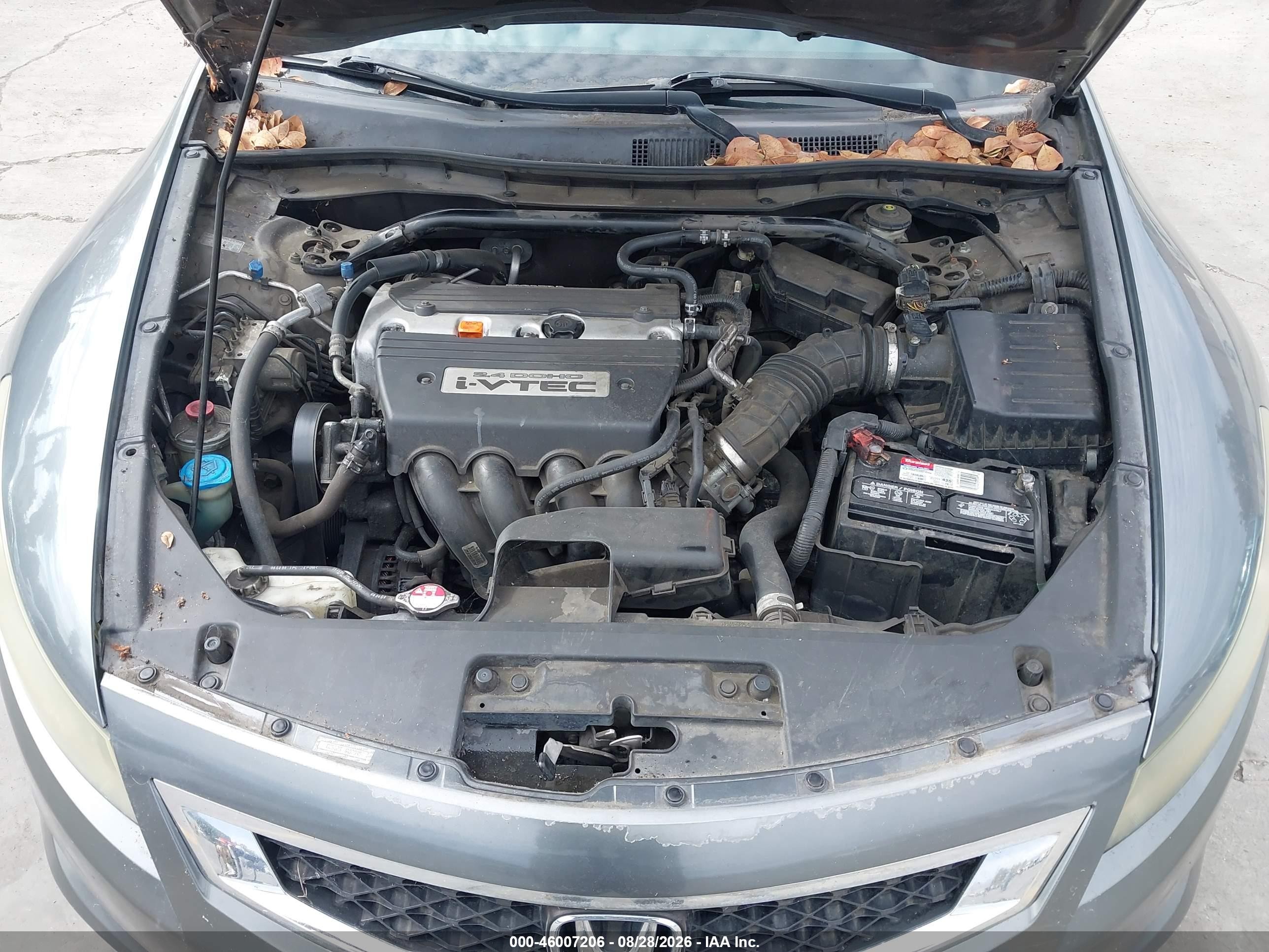 2009 Honda Accord 2.4 Lx-s Gray vin: 1HGCS12339A025956