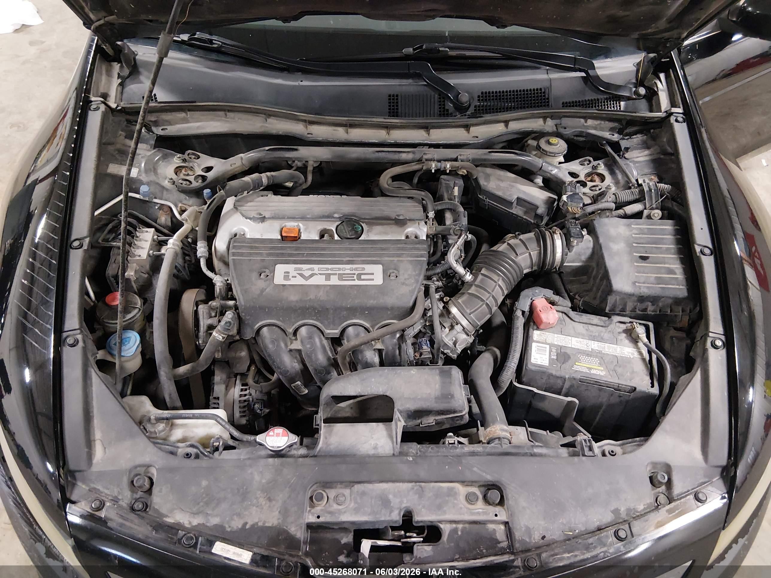 2009 Honda Accord 2.4 Lx-s Black vin: 1HGCS12349A026324