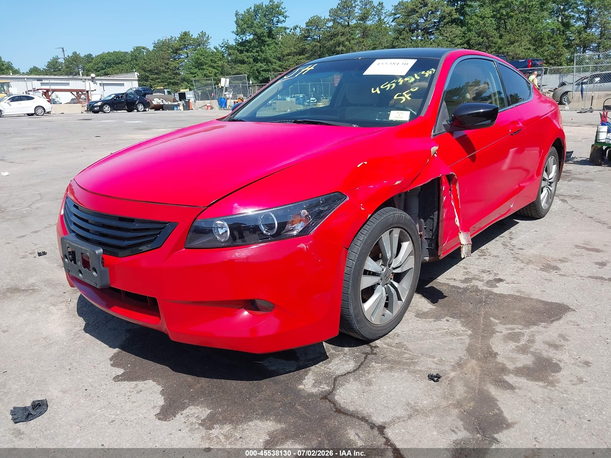 2008 Honda Accord 2.4 Lx-s Red vin: 1HGCS12358A030302