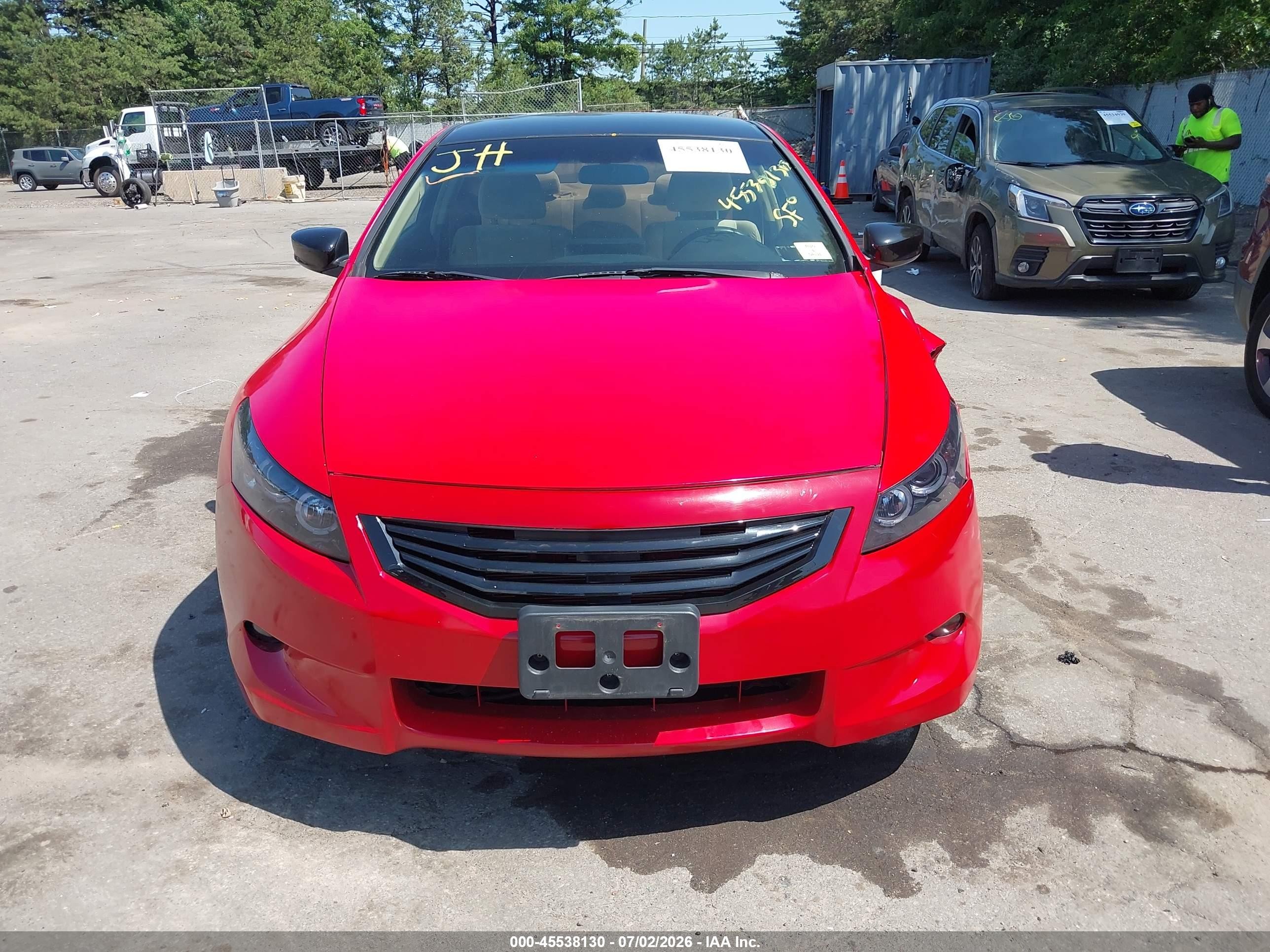 2008 Honda Accord 2.4 Lx-s Red vin: 1HGCS12358A030302