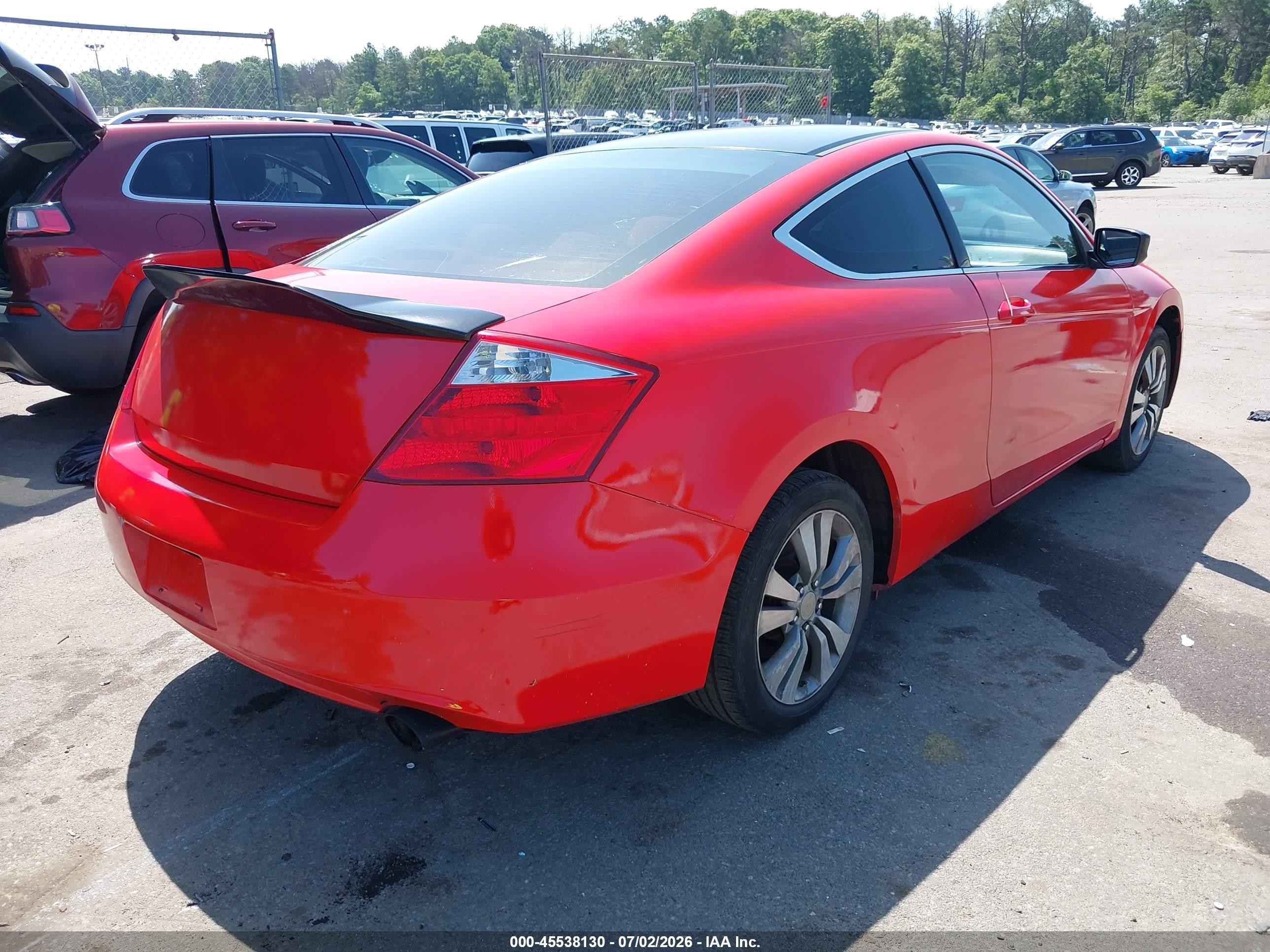 2008 Honda Accord 2.4 Lx-s Red vin: 1HGCS12358A030302