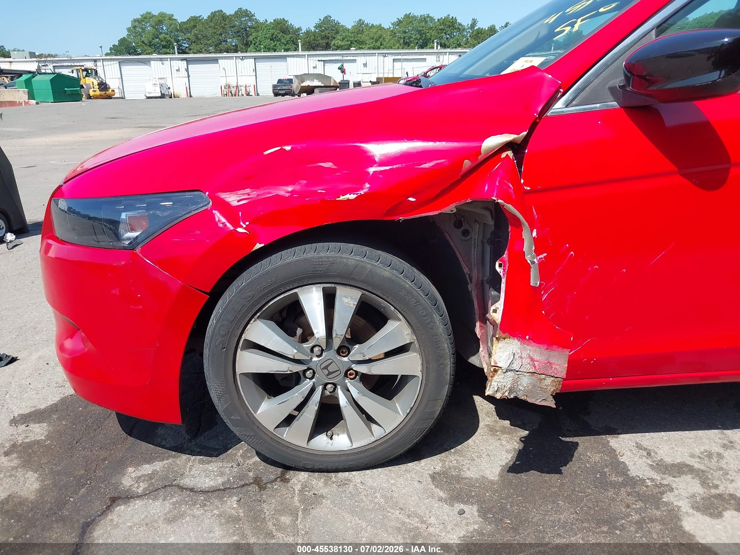 2008 Honda Accord 2.4 Lx-s Red vin: 1HGCS12358A030302