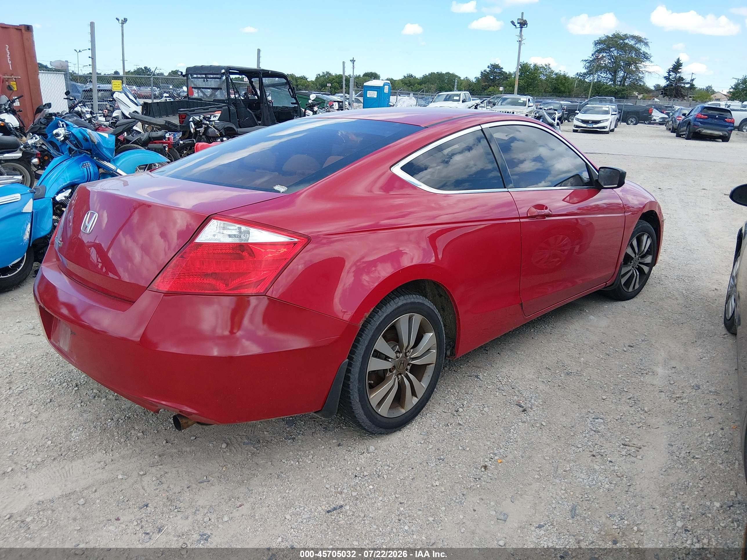 2009 Honda Accord 2.4 Lx-s Red vin: 1HGCS12379A018007