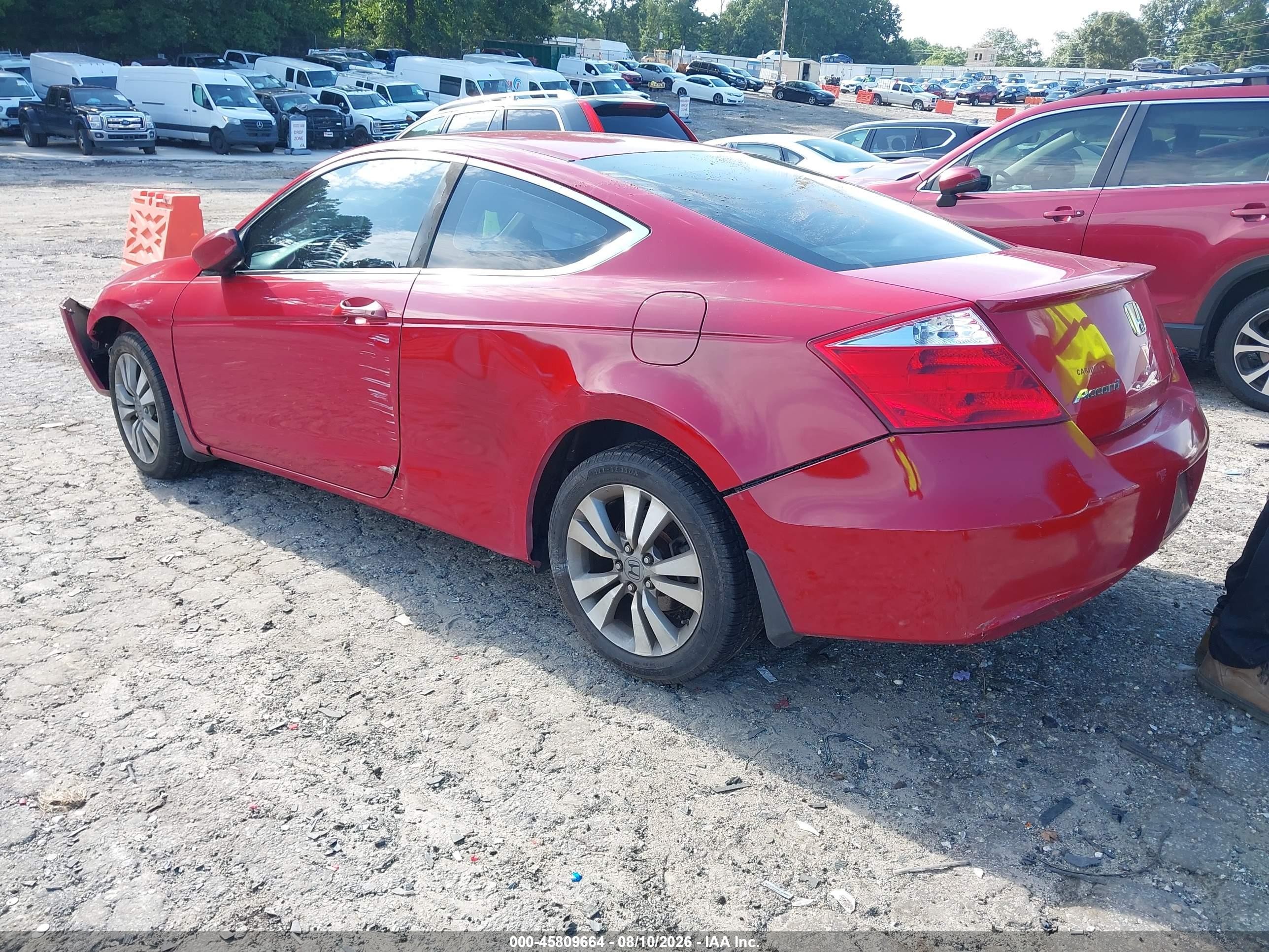 2009 Honda Accord 2.4 Lx-s Red vin: 1HGCS12379A023384
