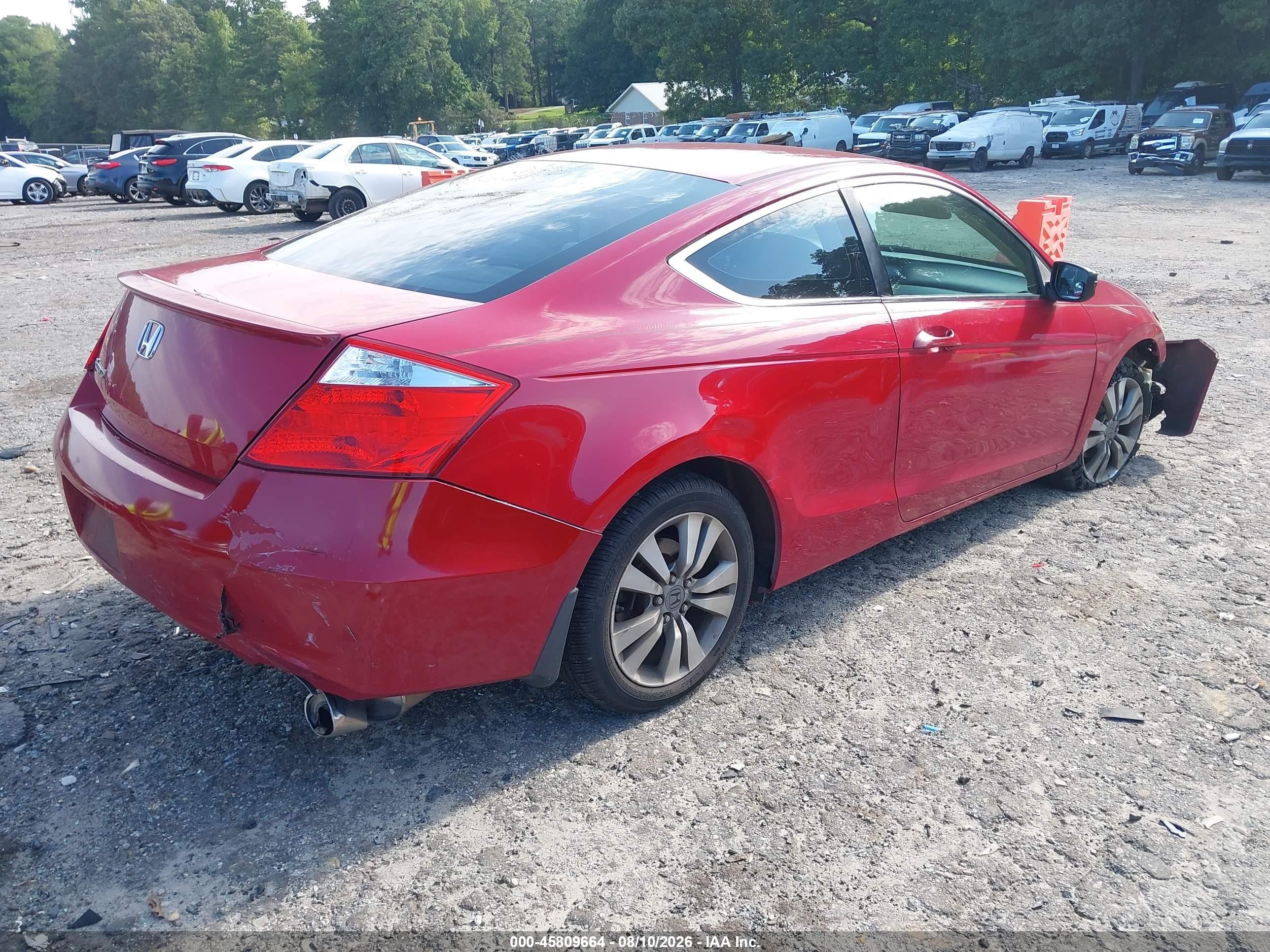 2009 Honda Accord 2.4 Lx-s Red vin: 1HGCS12379A023384