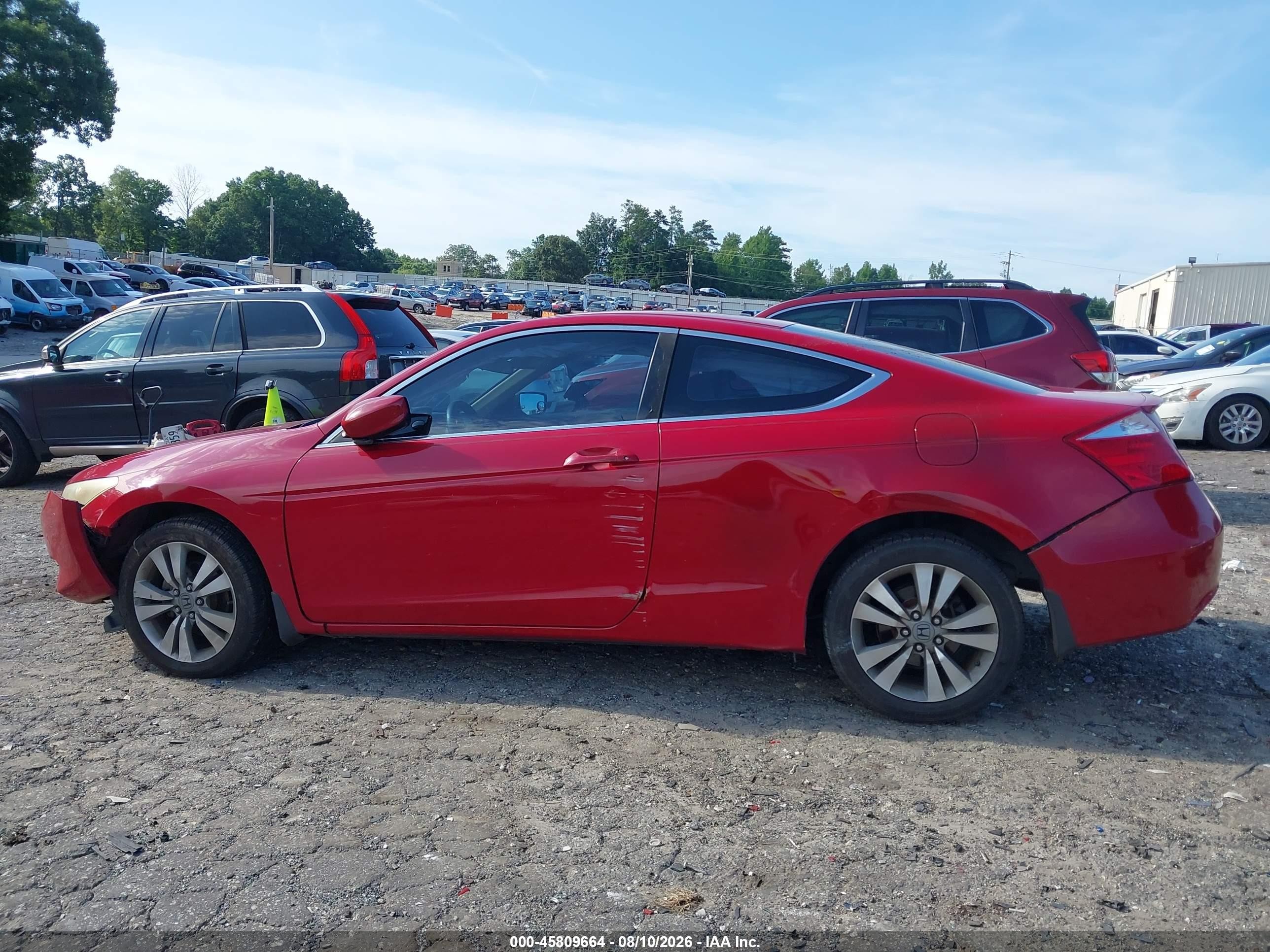 2009 Honda Accord 2.4 Lx-s Red vin: 1HGCS12379A023384