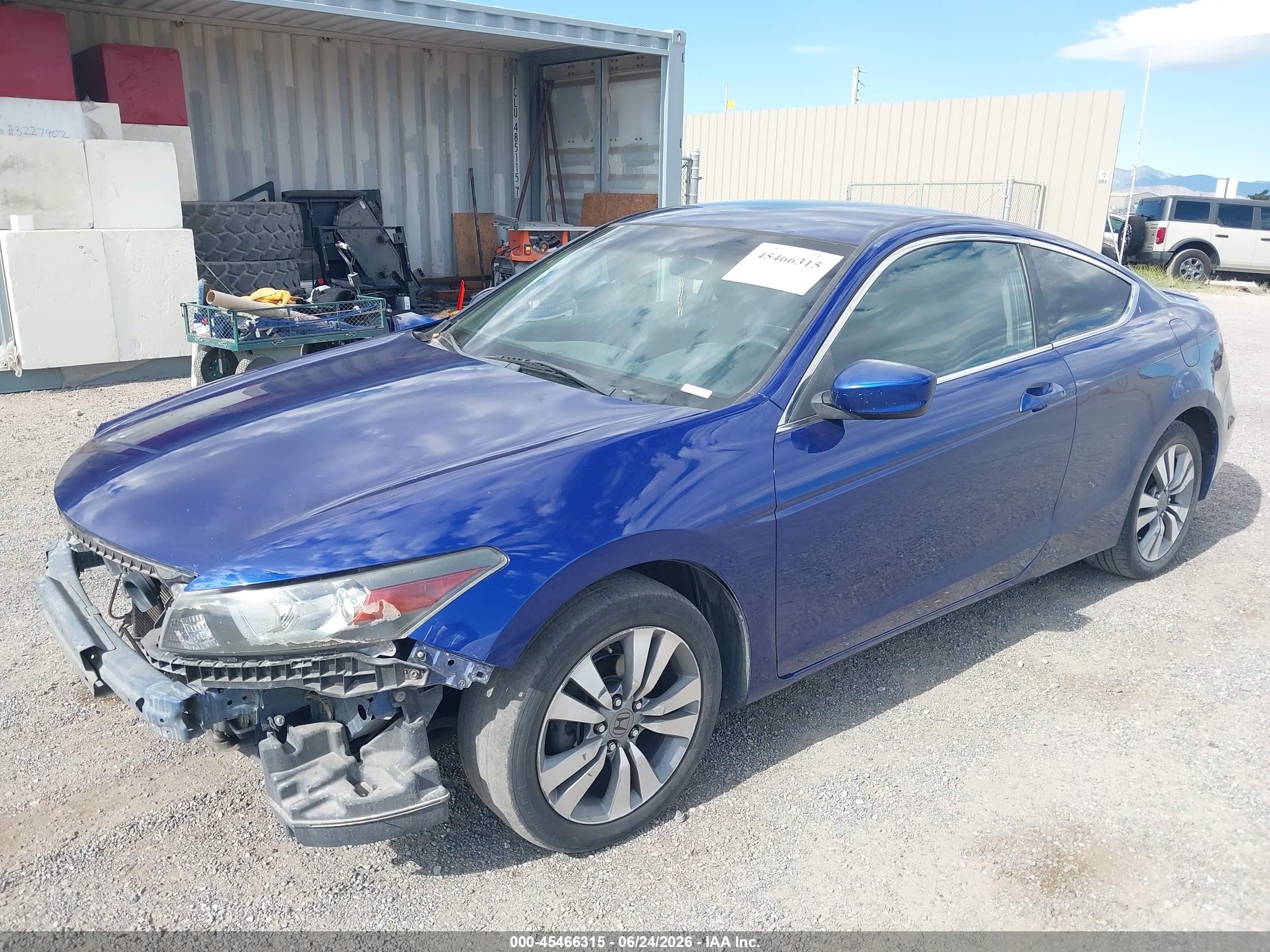 2009 Honda Accord 2.4 Lx-s Blue vin: 1HGCS123X9A001587