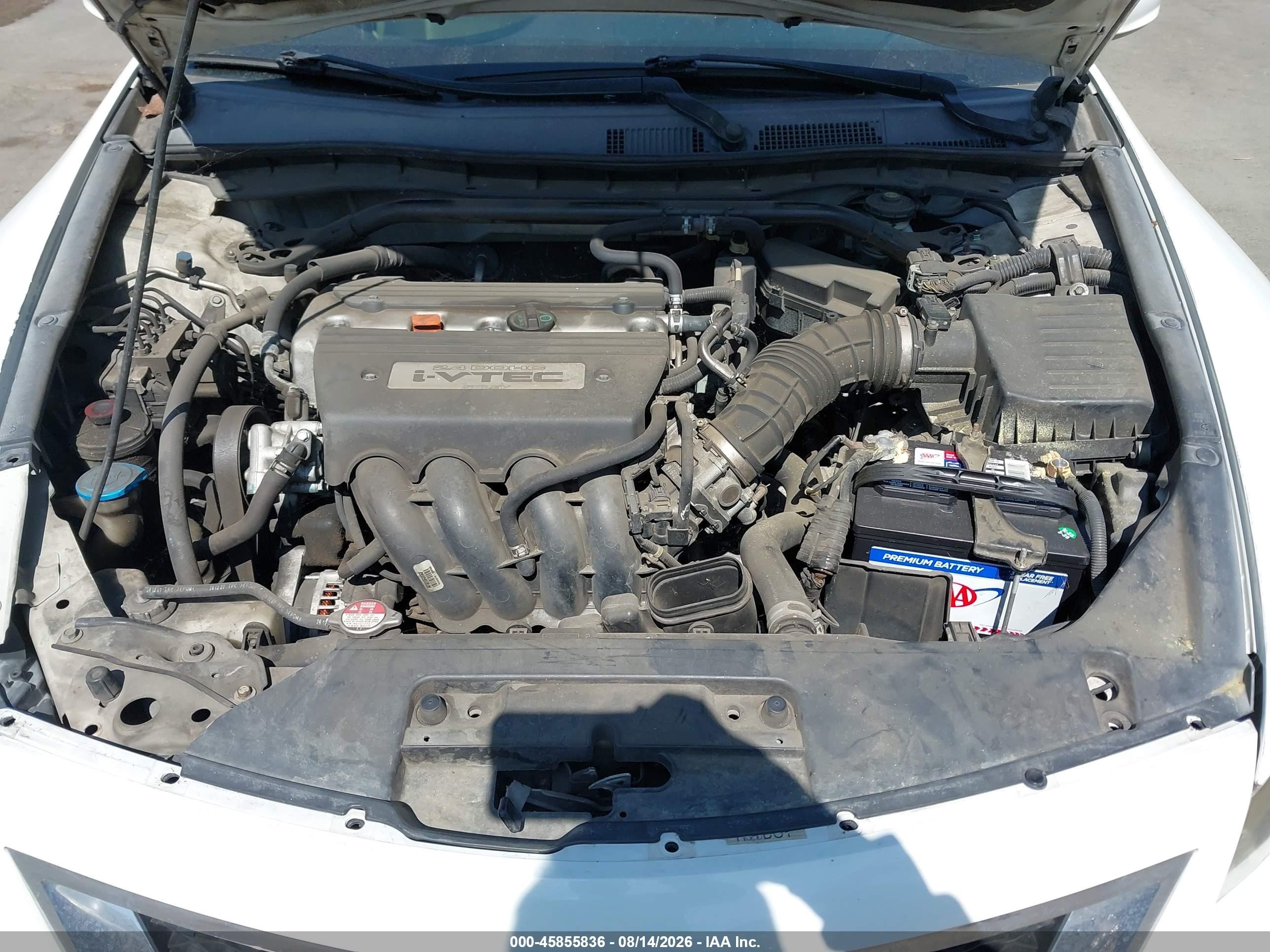 2008 Honda Accord 2.4 Ex White vin: 1HGCS12708A015368