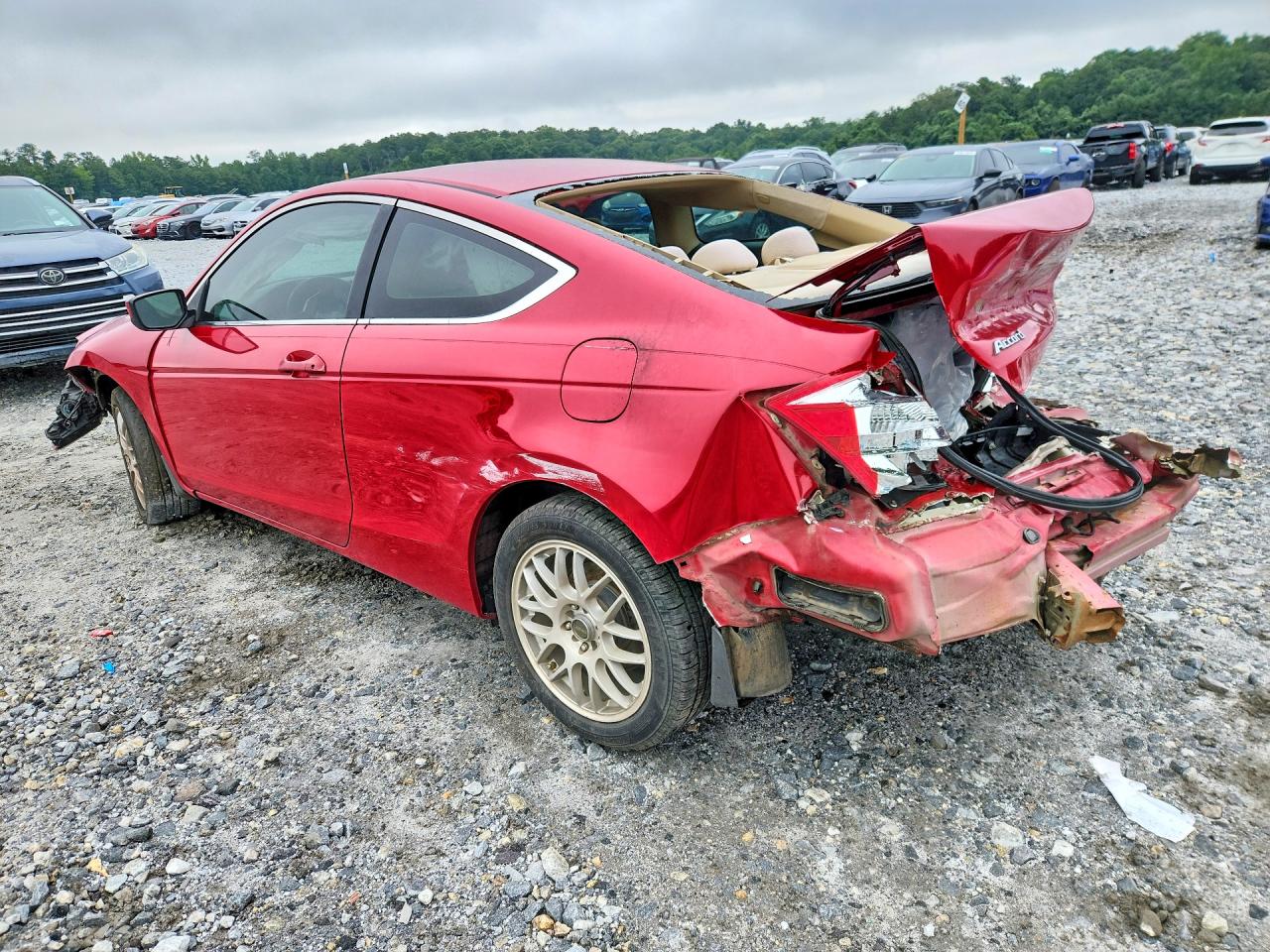 2008 Honda Accord Ex Red vin: 1HGCS12718A018425