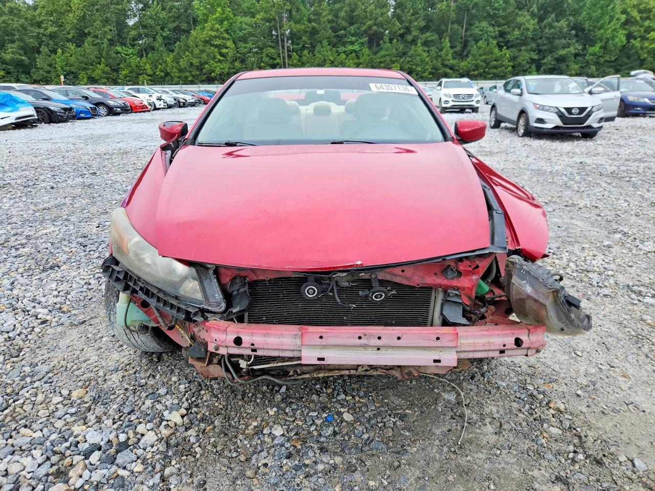 2008 Honda Accord Ex Red vin: 1HGCS12718A018425