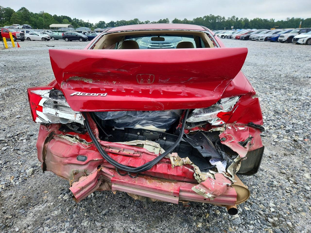 2008 Honda Accord Ex Red vin: 1HGCS12718A018425