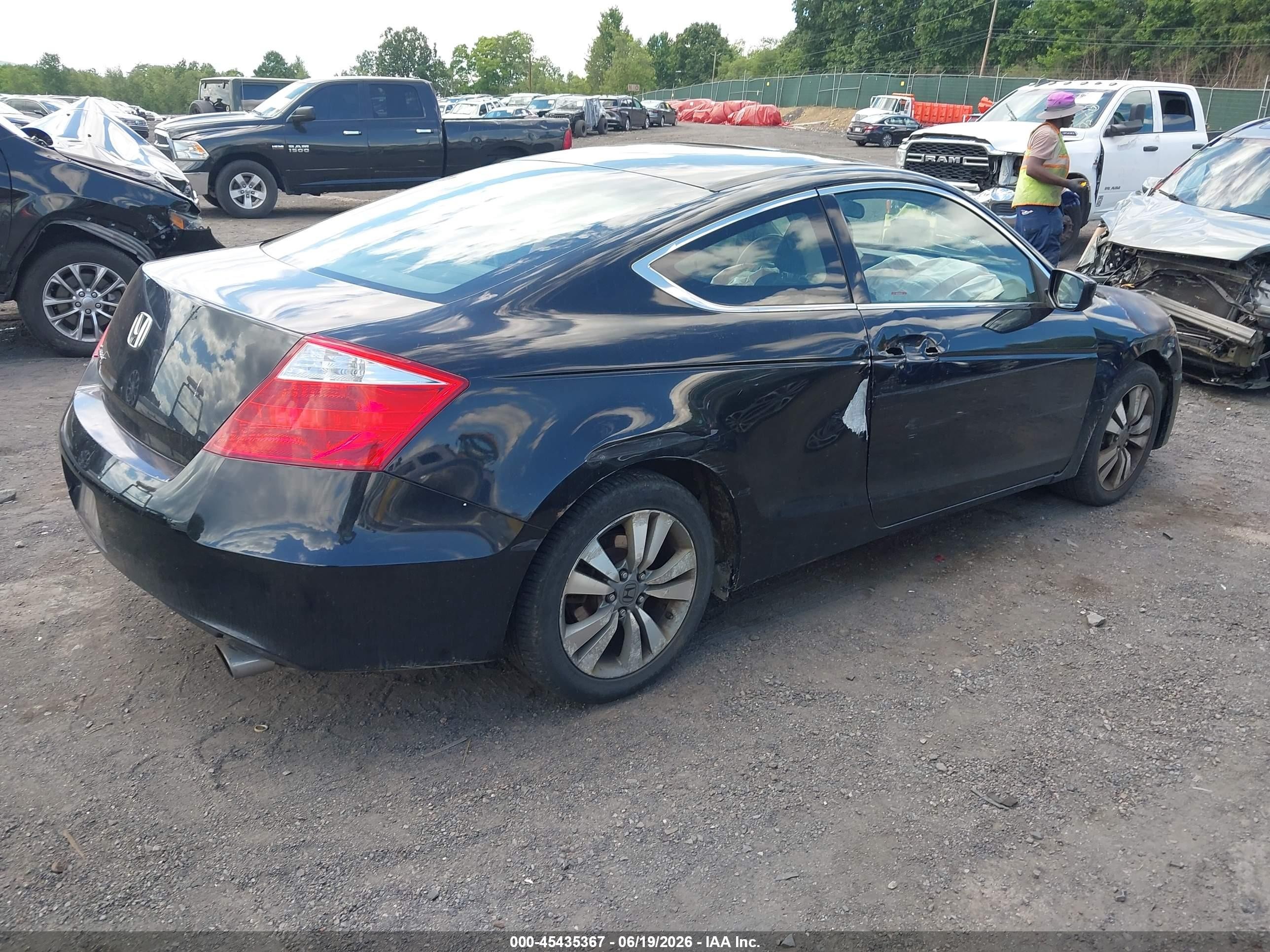 2009 Honda Accord Ex Black vin: 1HGCS12719A007085