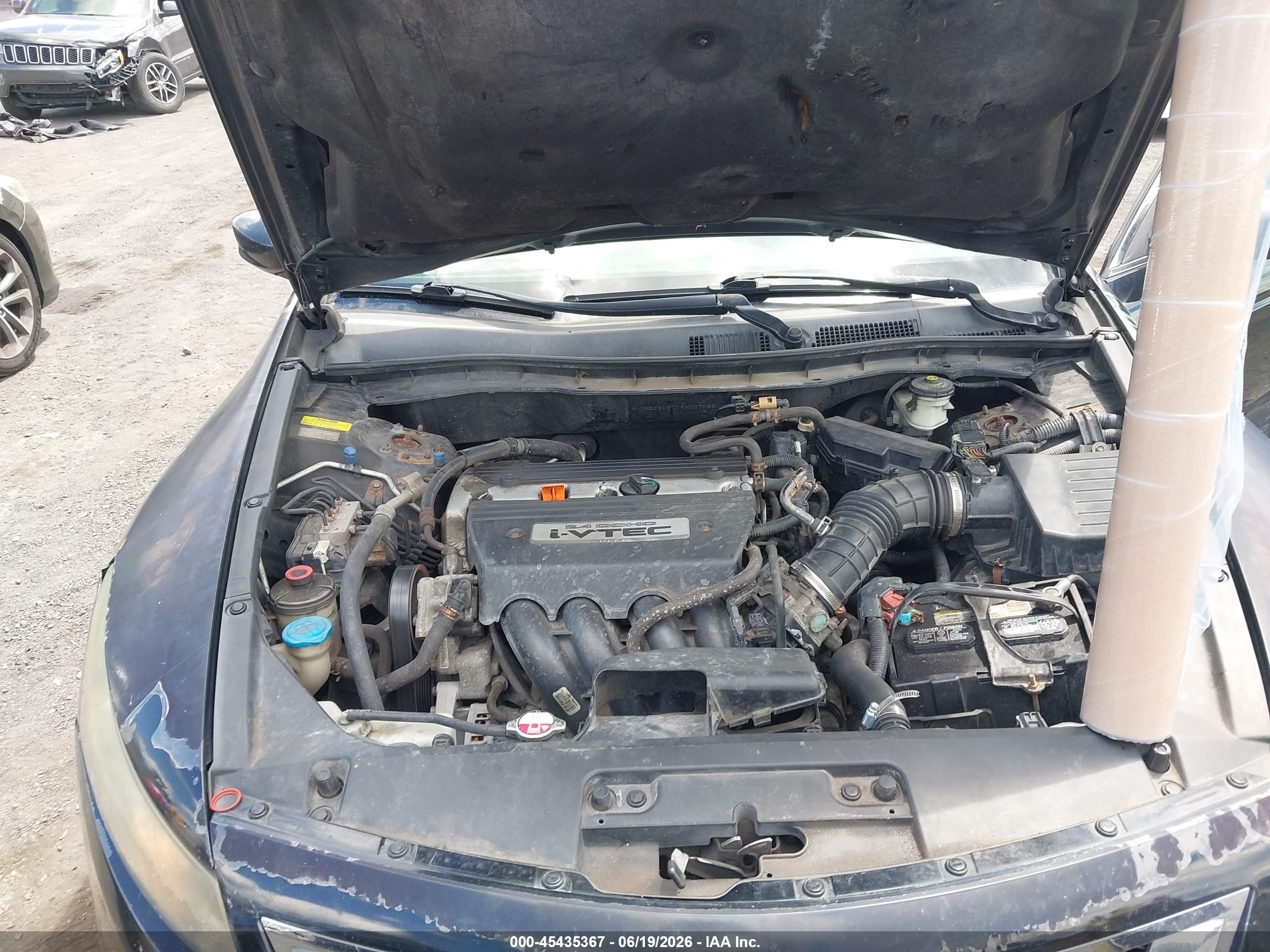 2009 Honda Accord Ex Black vin: 1HGCS12719A007085