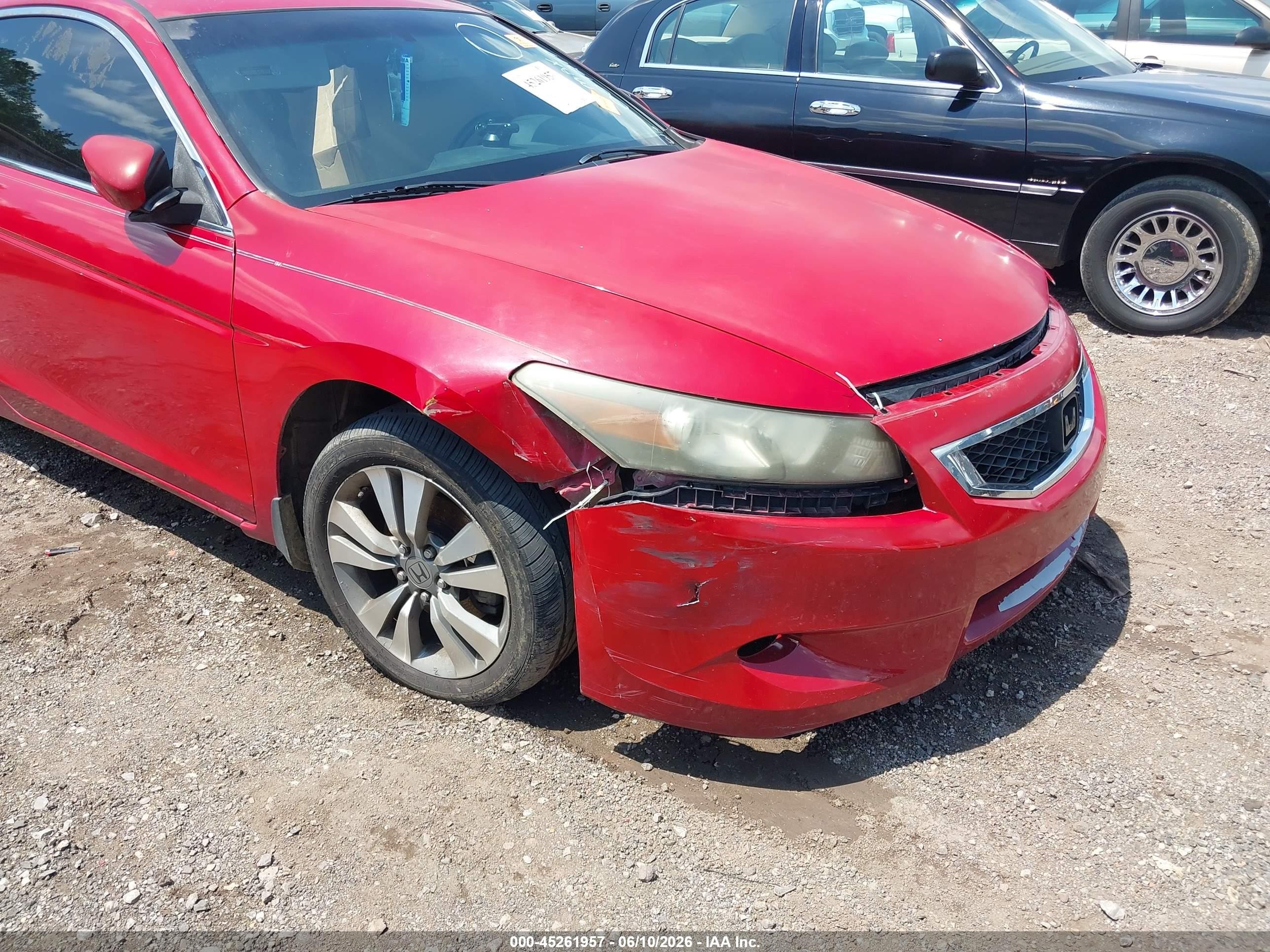 2008 Honda Accord 2.4 Ex Red vin: 1HGCS12748A009217