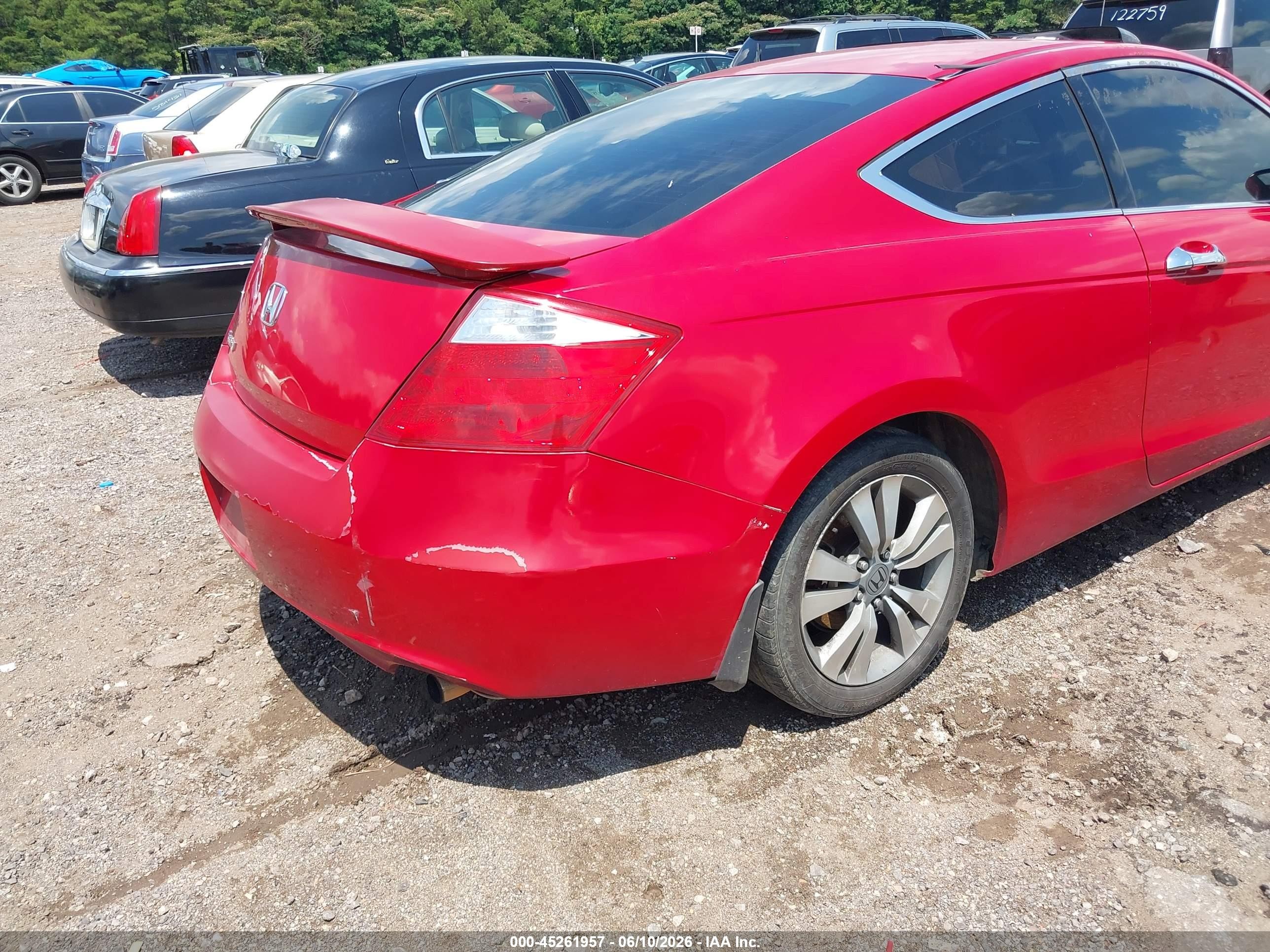 2008 Honda Accord 2.4 Ex Red vin: 1HGCS12748A009217