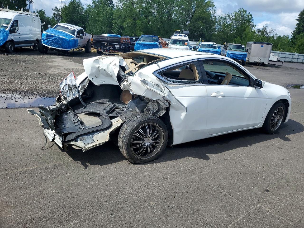 2008 Honda Accord Ex White vin: 1HGCS12748A019861