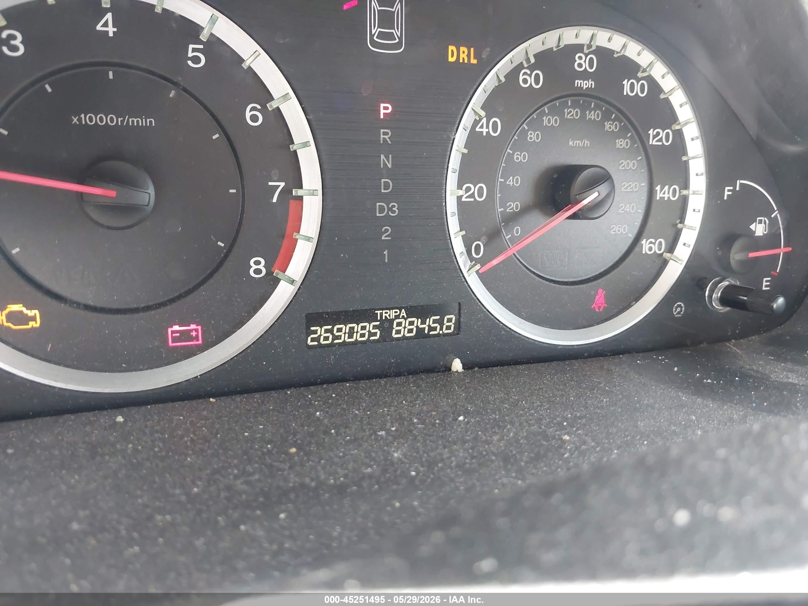 2008 Honda Accord 2.4 Ex Blue vin: 1HGCS12758A026494