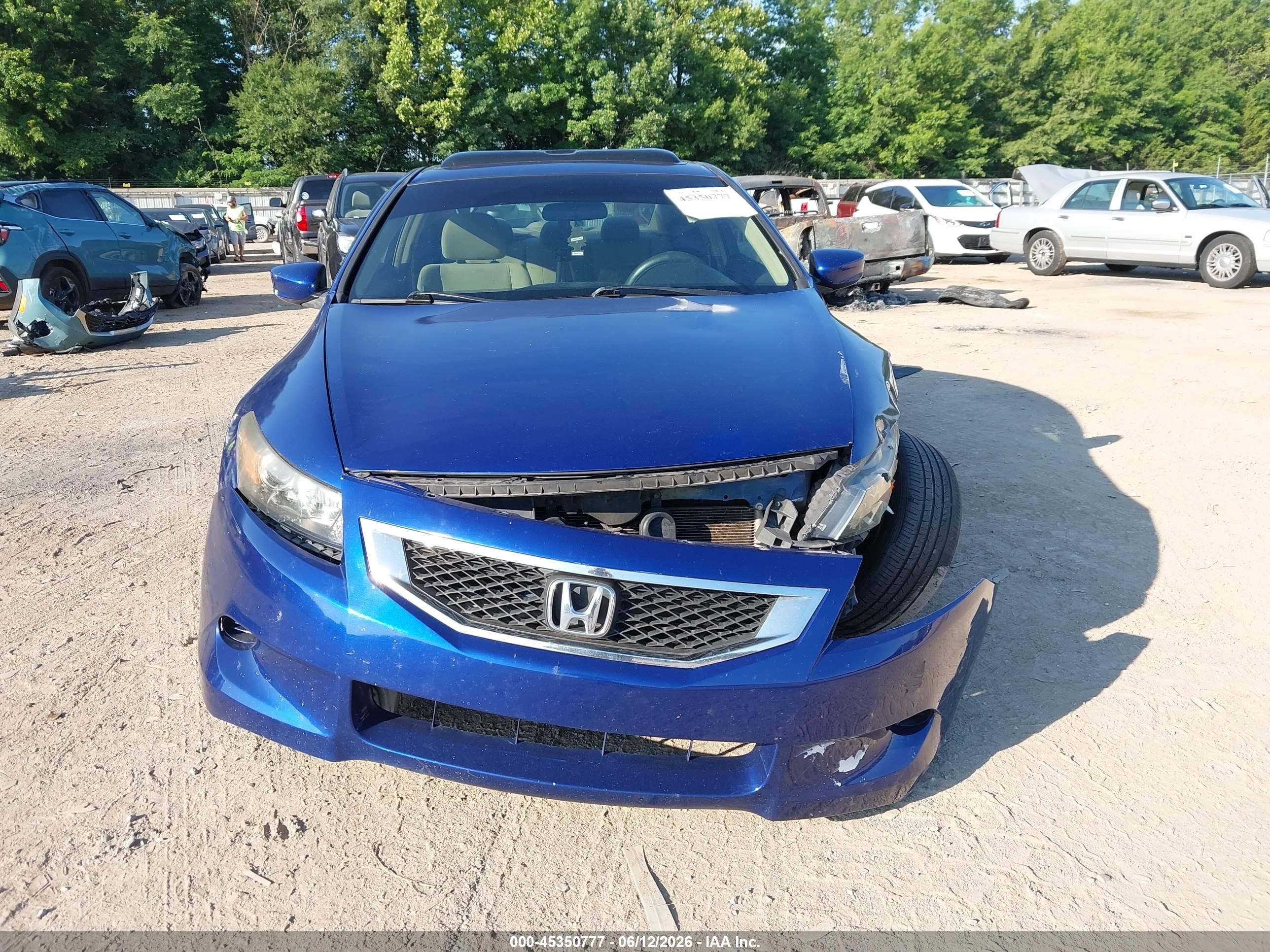 2008 Honda Accord 2.4 Ex Синий vin: 1HGCS12768A026505