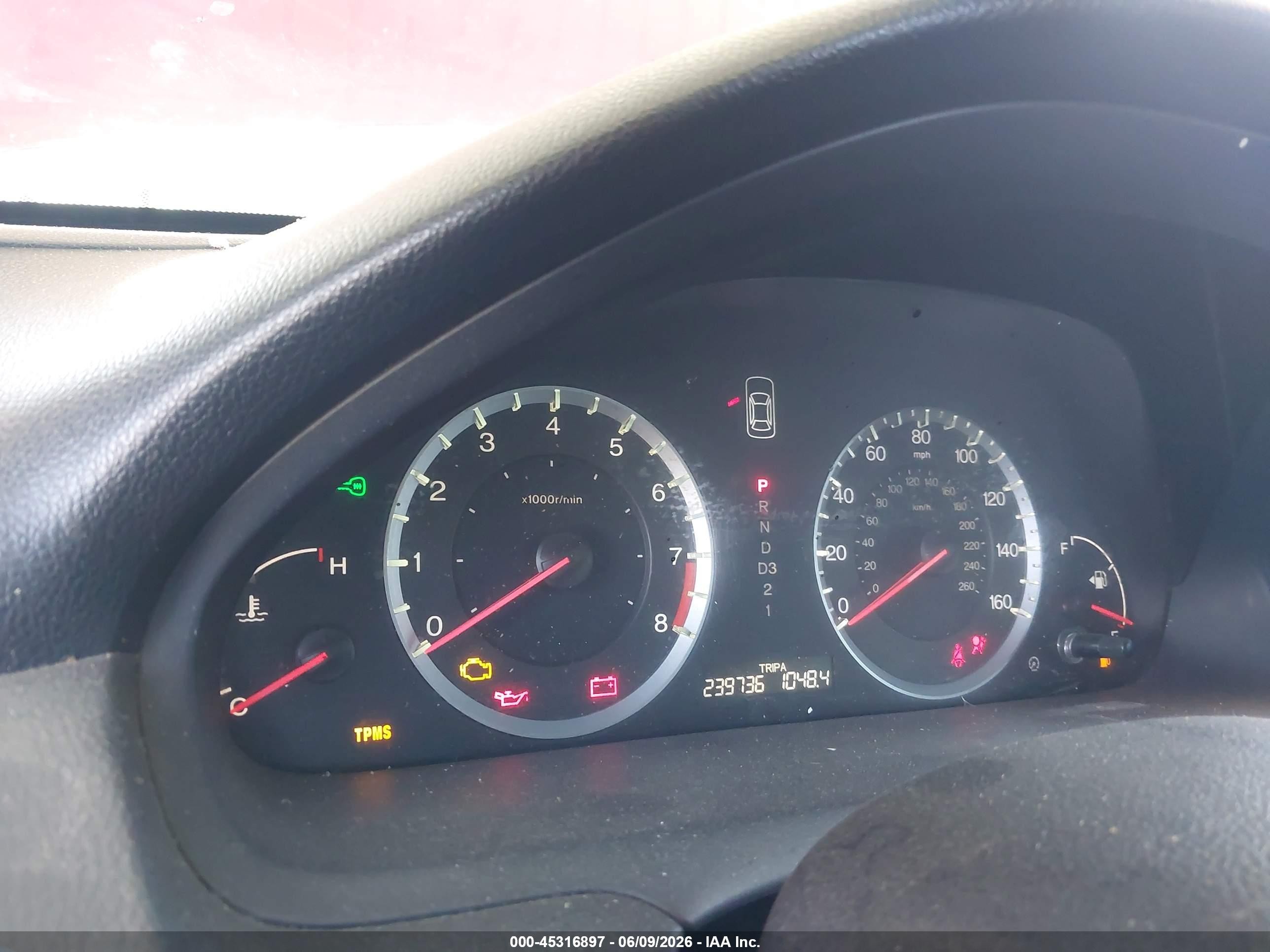 2008 Honda Accord 2.4 Ex Red vin: 1HGCS12788A004375