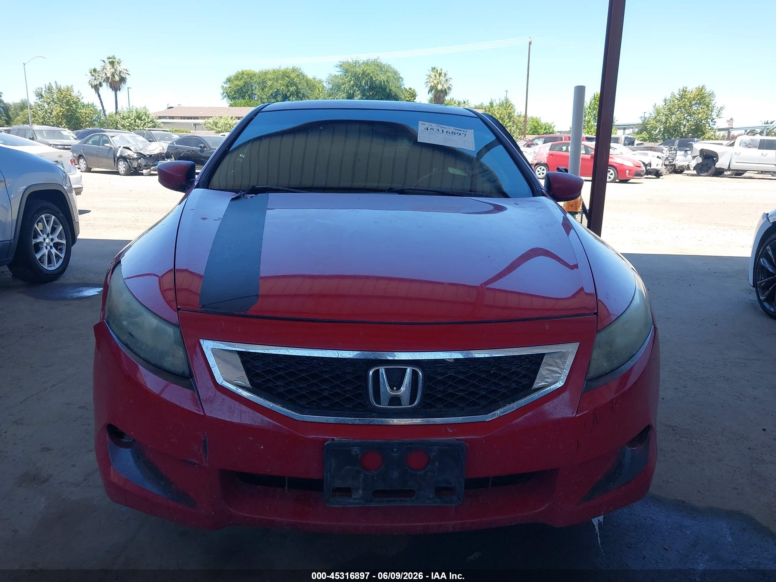 2008 Honda Accord 2.4 Ex Red vin: 1HGCS12788A004375