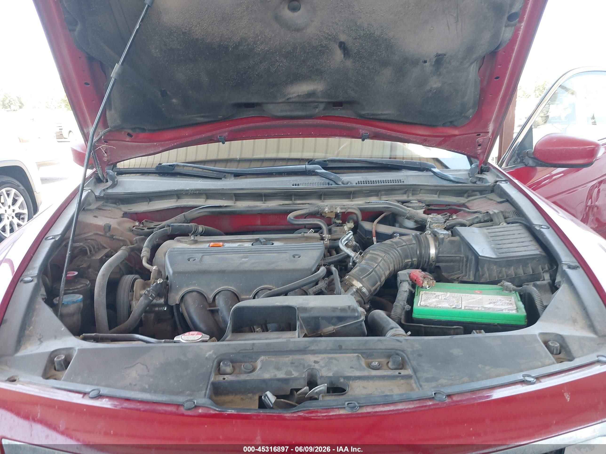 2008 Honda Accord 2.4 Ex Red vin: 1HGCS12788A004375