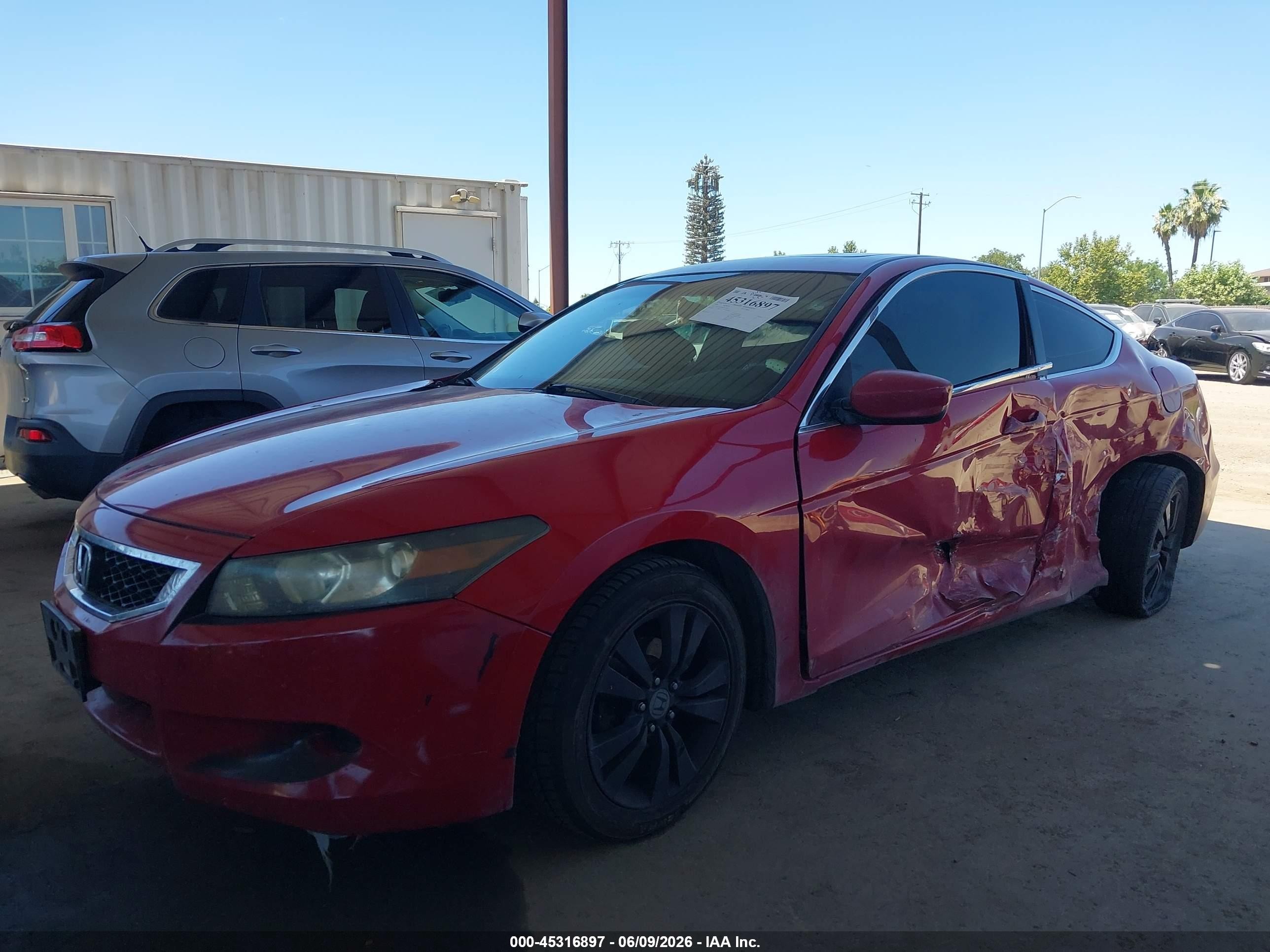 2008 Honda Accord 2.4 Ex Red vin: 1HGCS12788A004375