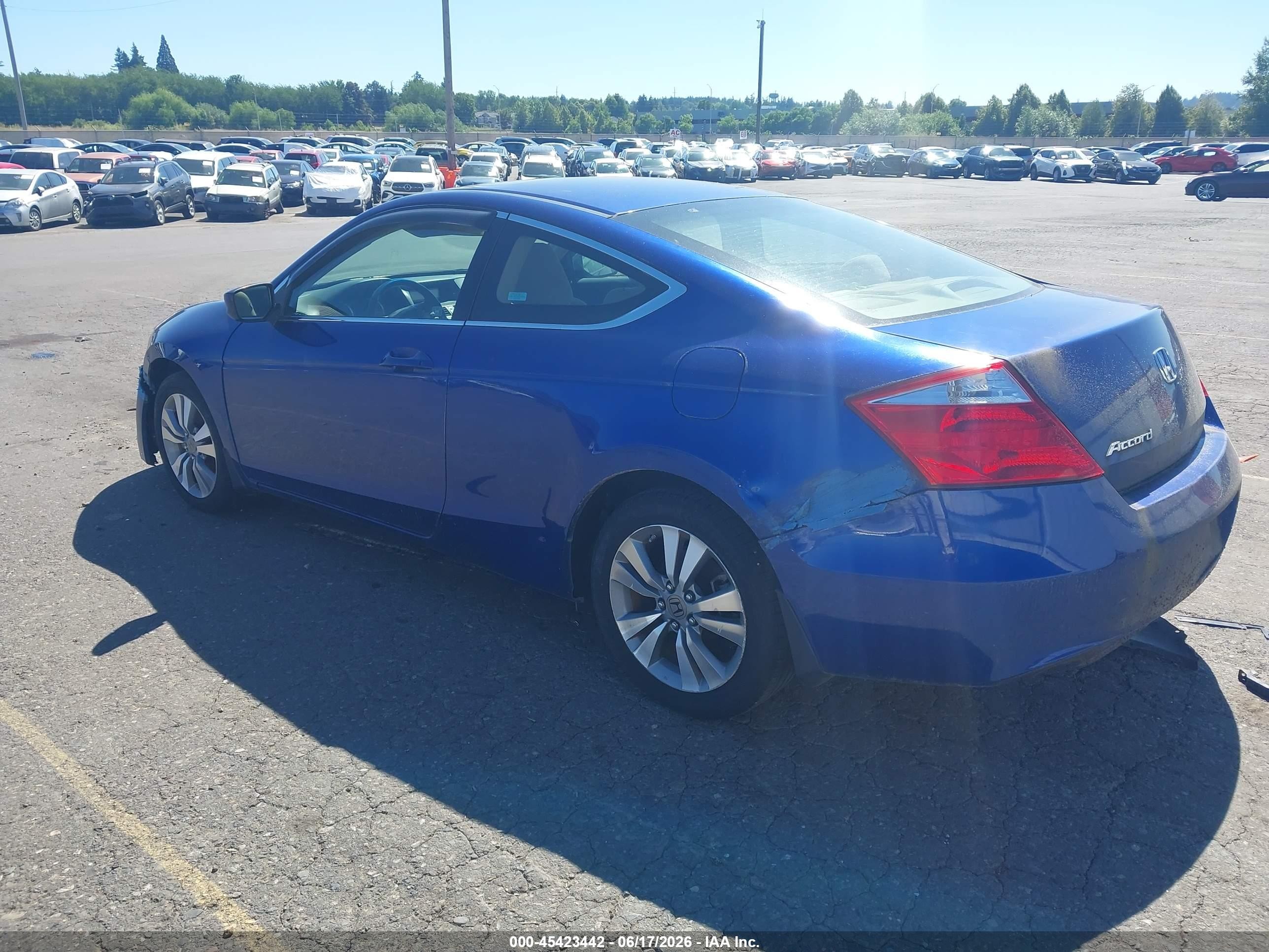2009 Honda Accord 2.4 Ex Blue vin: 1HGCS12789A004796