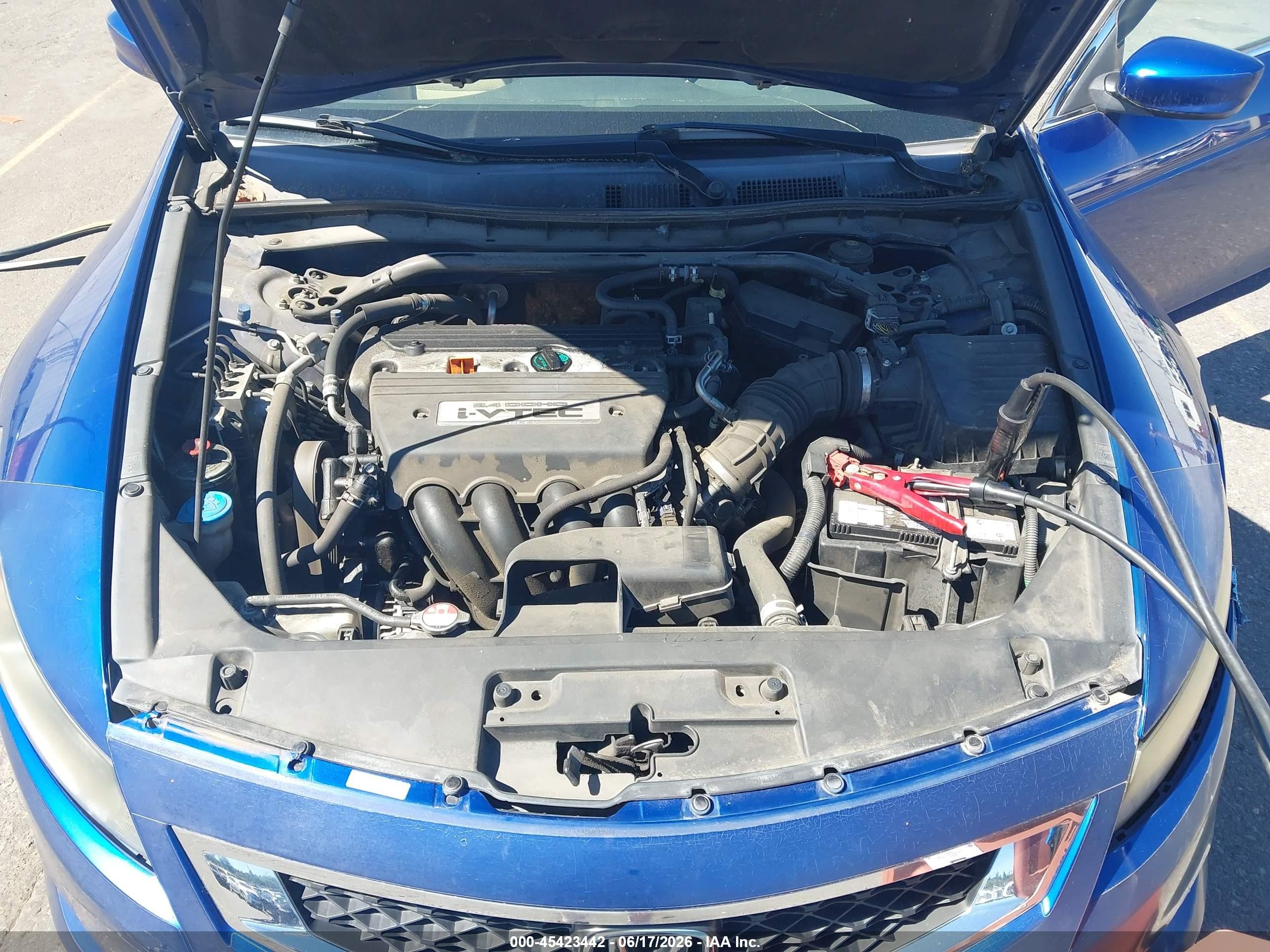 2009 Honda Accord 2.4 Ex Blue vin: 1HGCS12789A004796