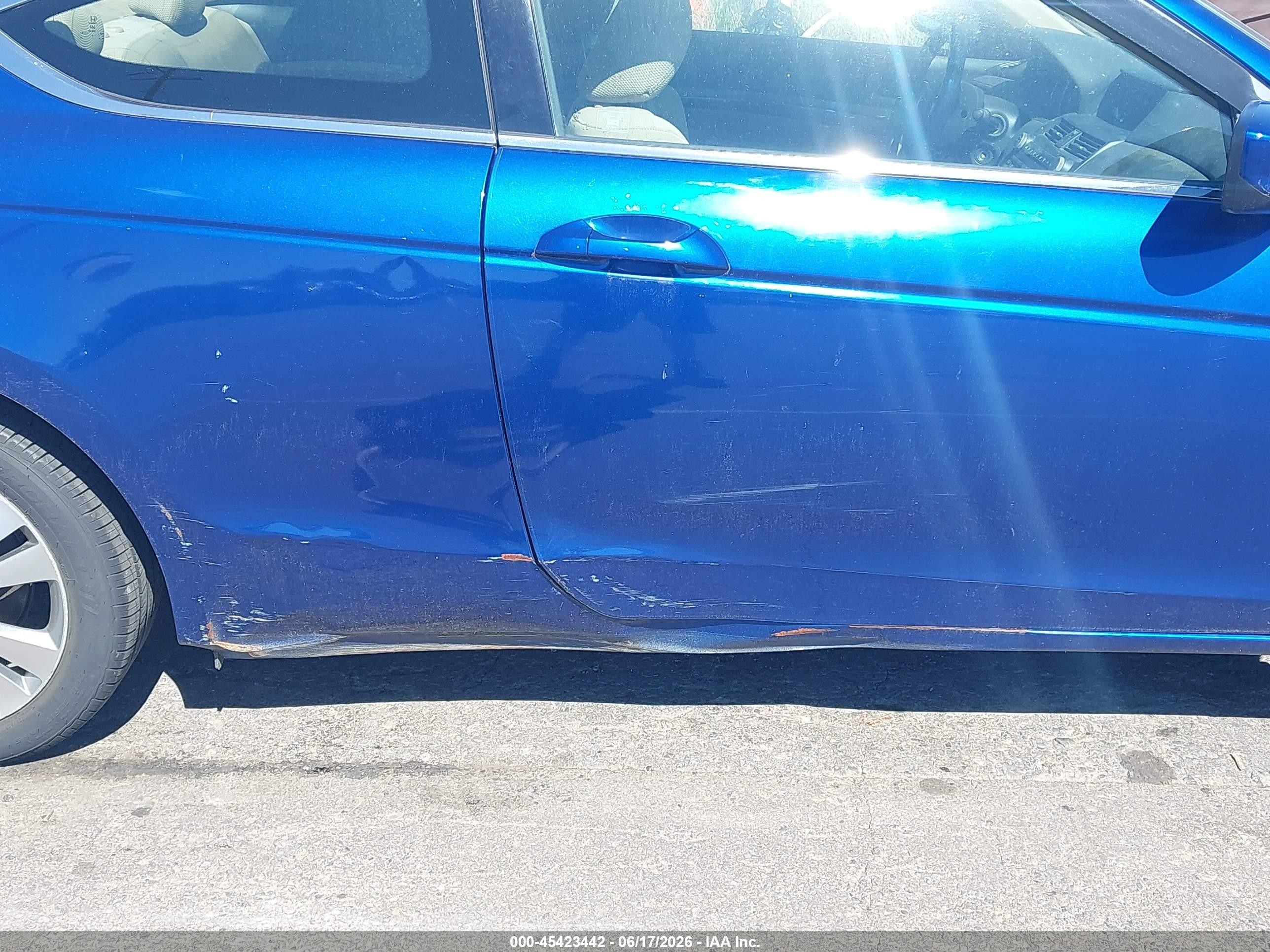 2009 Honda Accord 2.4 Ex Blue vin: 1HGCS12789A004796