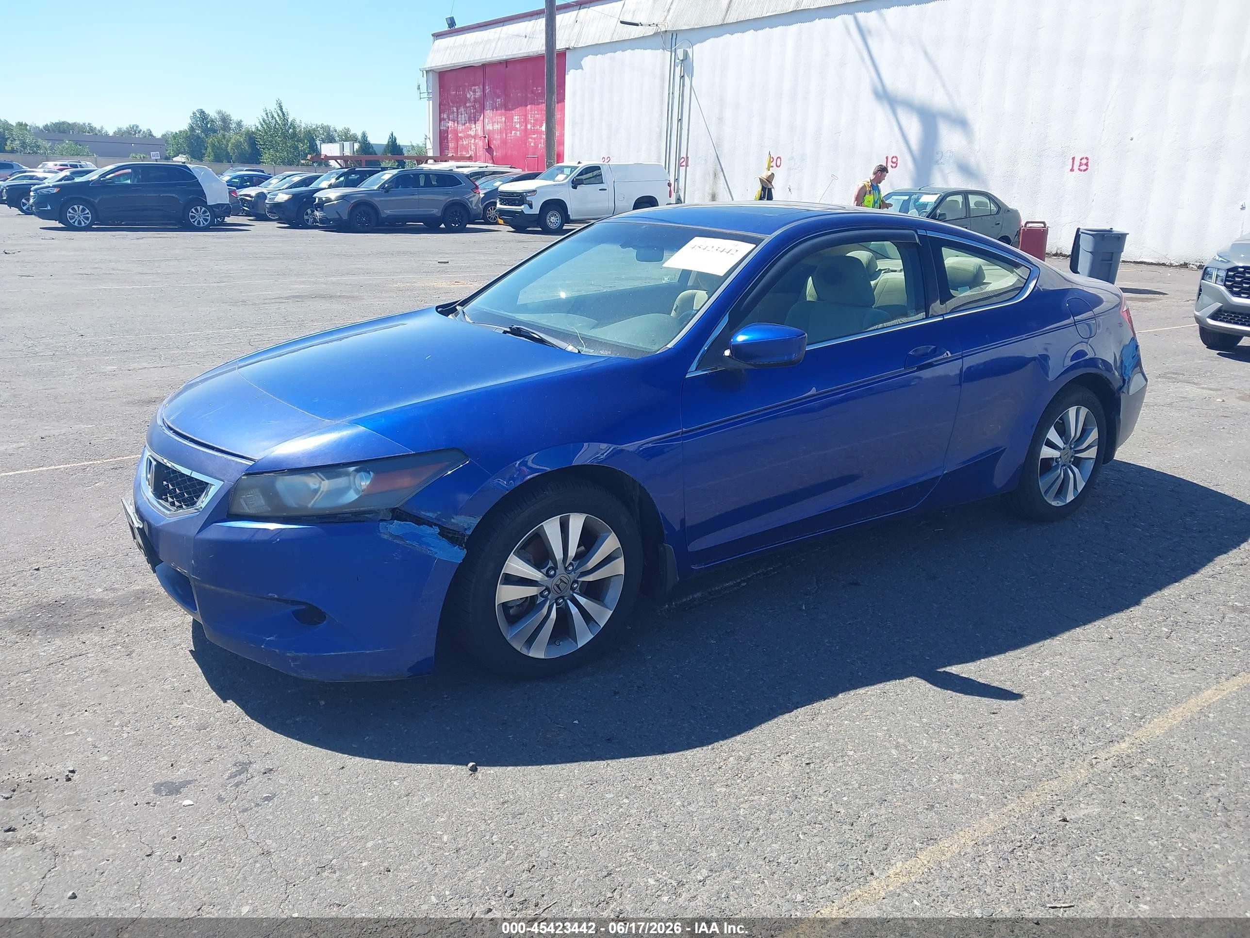 2009 Honda Accord 2.4 Ex Blue vin: 1HGCS12789A004796