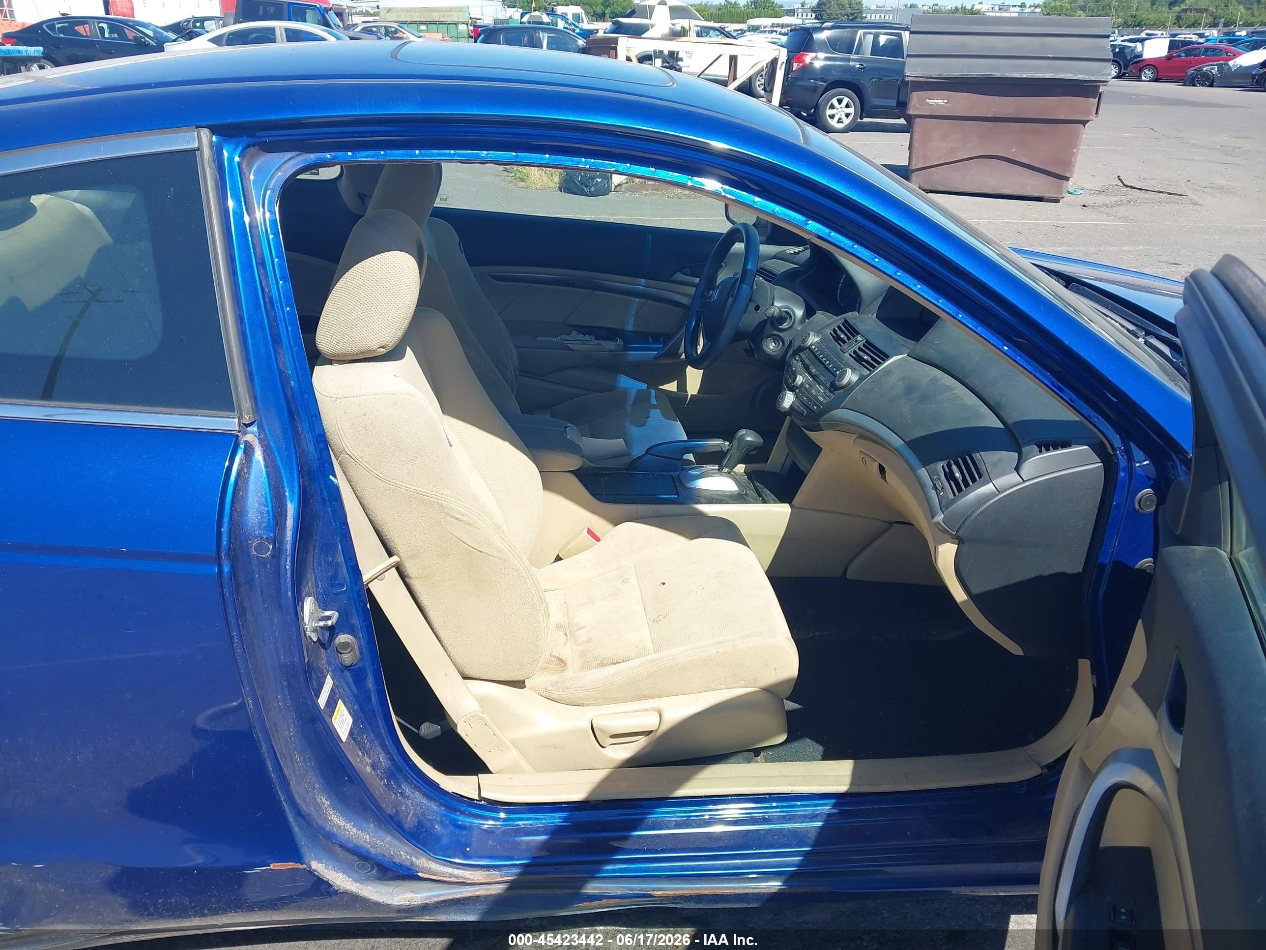 2009 Honda Accord 2.4 Ex Blue vin: 1HGCS12789A004796