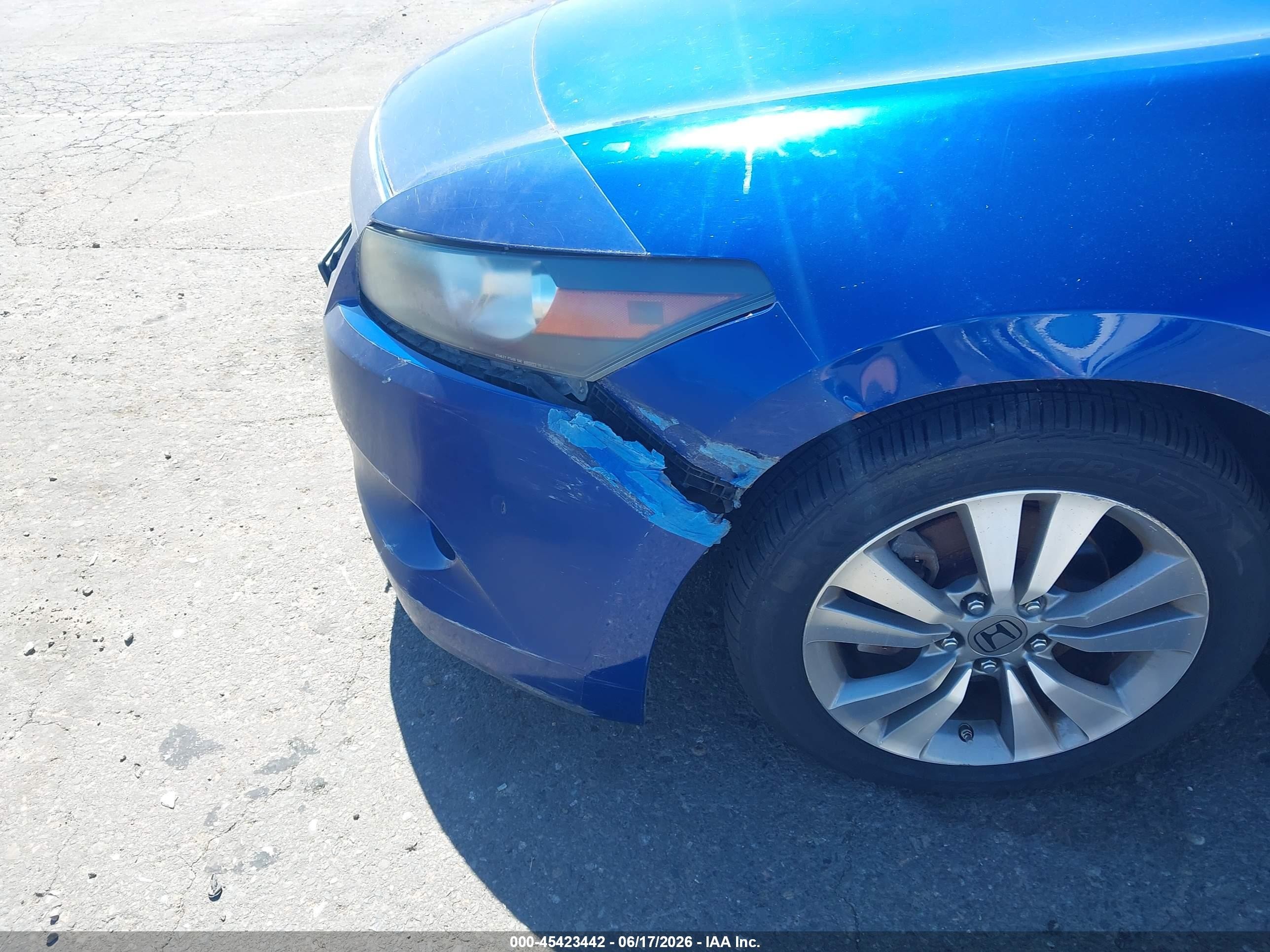 2009 Honda Accord 2.4 Ex Blue vin: 1HGCS12789A004796