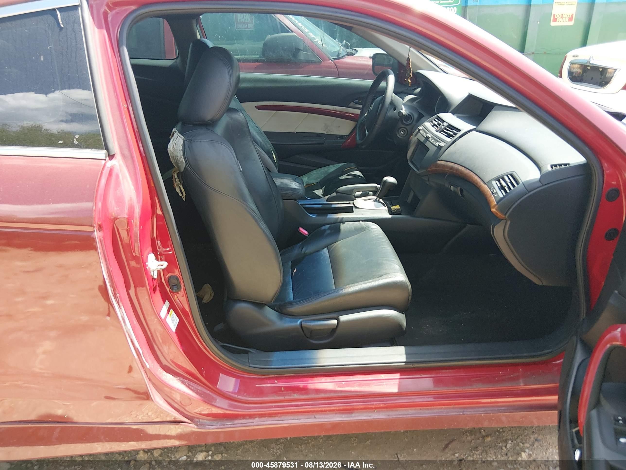 2009 Honda Accord 2.4 Ex-l Red vin: 1HGCS12809A003036