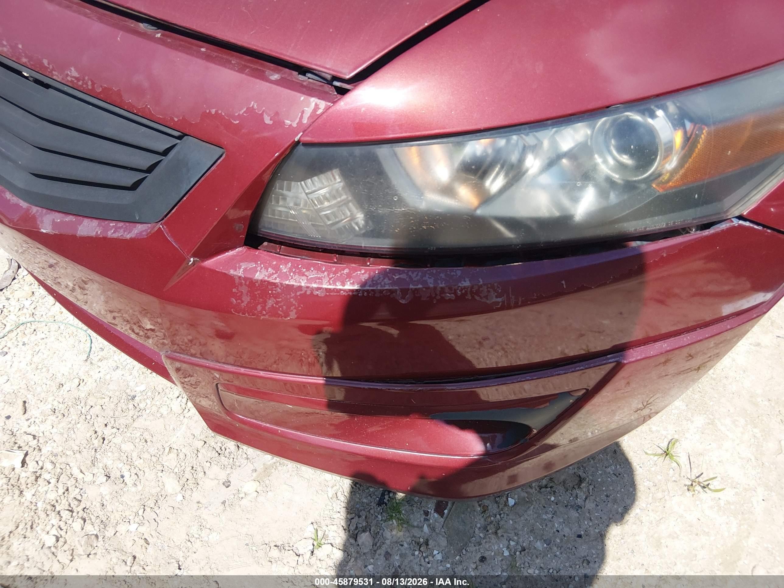 2009 Honda Accord 2.4 Ex-l Red vin: 1HGCS12809A003036