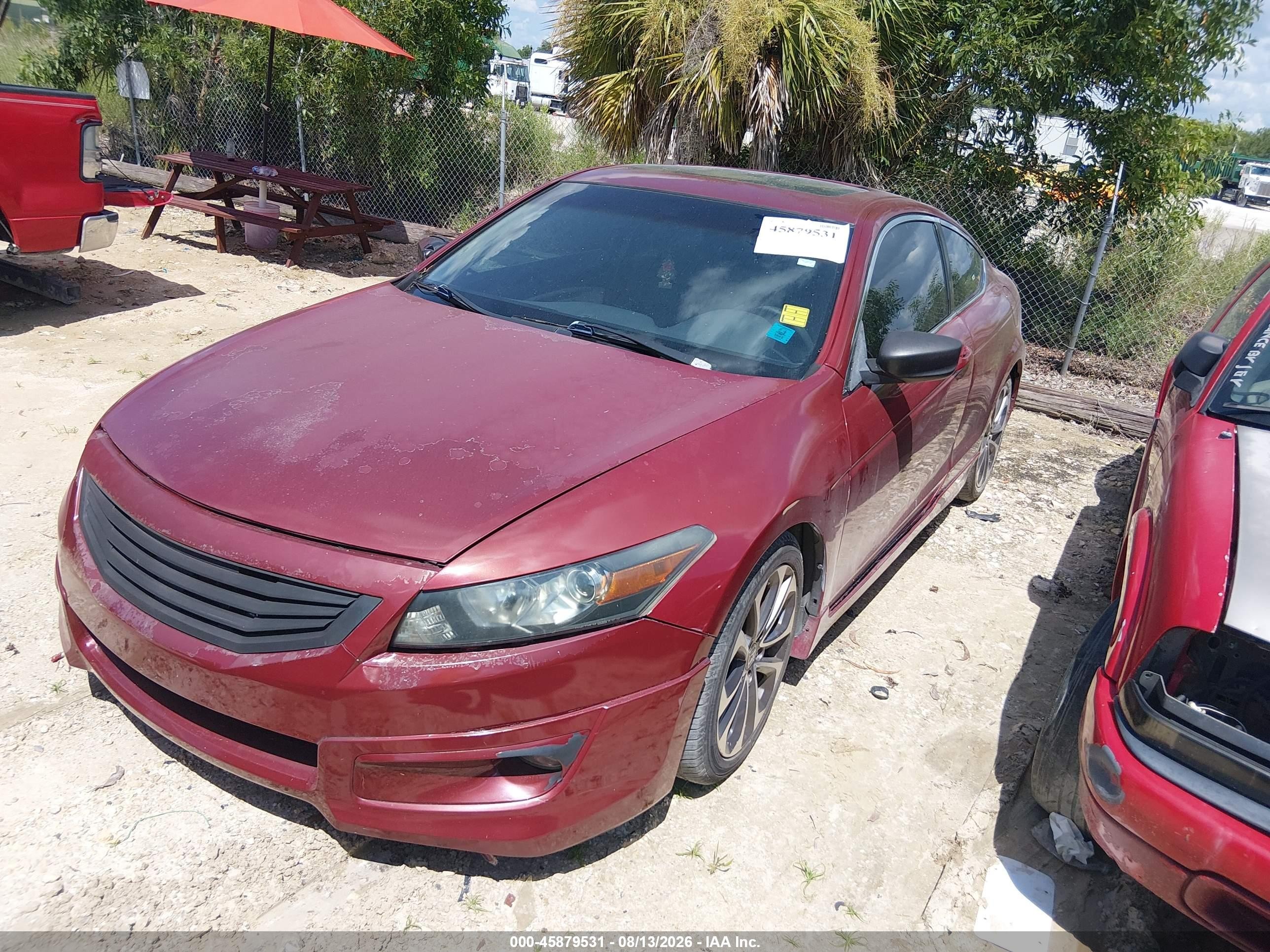 2009 Honda Accord 2.4 Ex-l Red vin: 1HGCS12809A003036