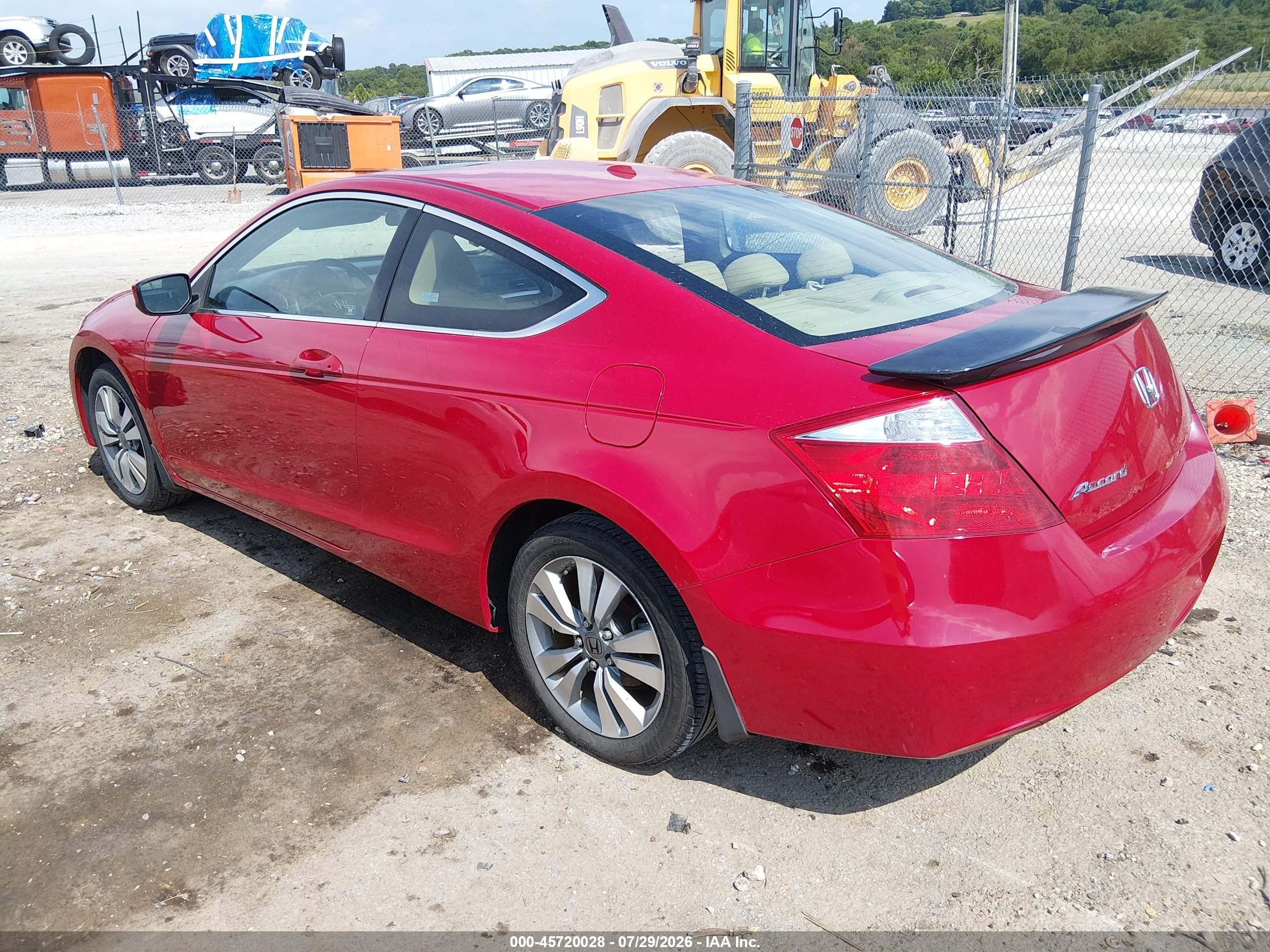 2009 Honda Accord 2.4 Ex-l Red vin: 1HGCS12809A005482
