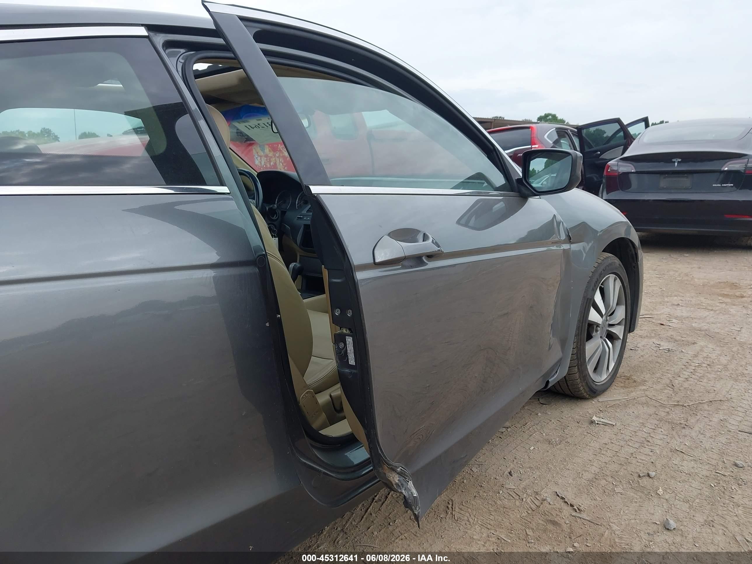 2009 Honda Accord 2.4 Ex-l Gray vin: 1HGCS12809A012951