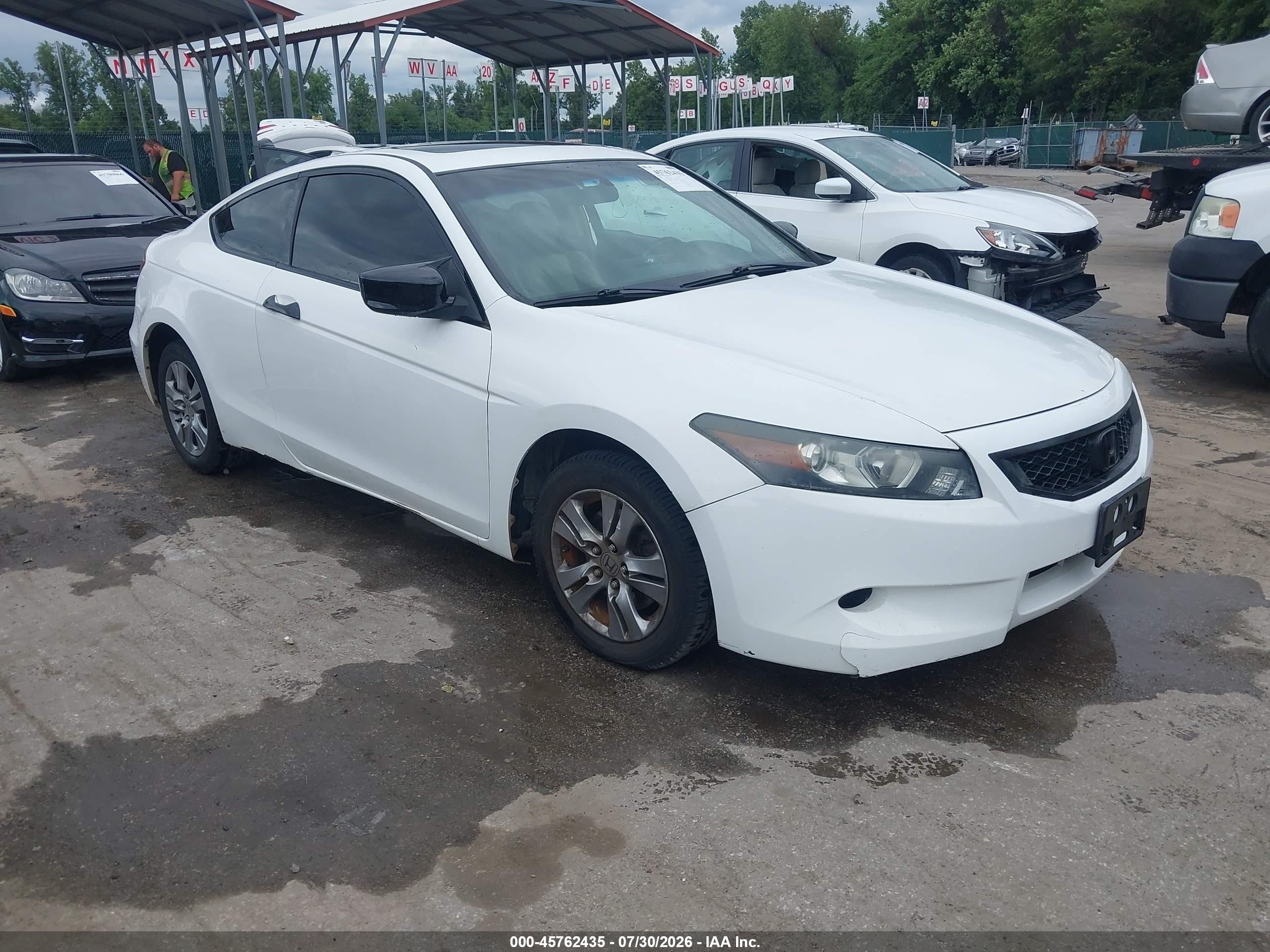 2008 Honda Accord 2.4 Ex-l White vin: 1HGCS12818A005926