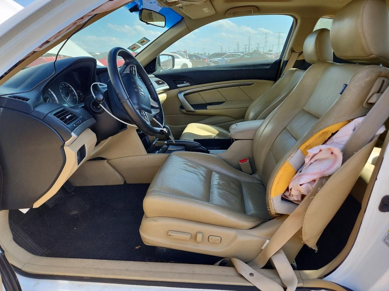 2009 Honda Accord Exl White vin: 1HGCS12819A012778