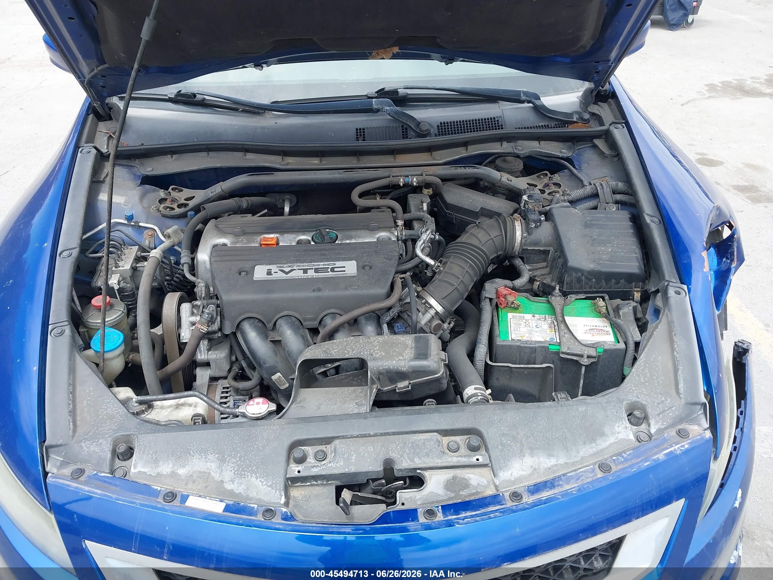 2008 Honda Accord 2.4 Ex-l Blue vin: 1HGCS12828A012853