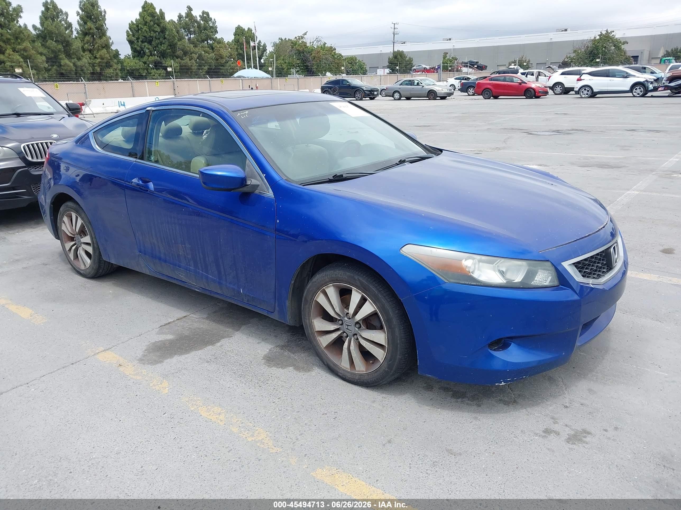 2008 Honda Accord 2.4 Ex-l Blue vin: 1HGCS12828A012853