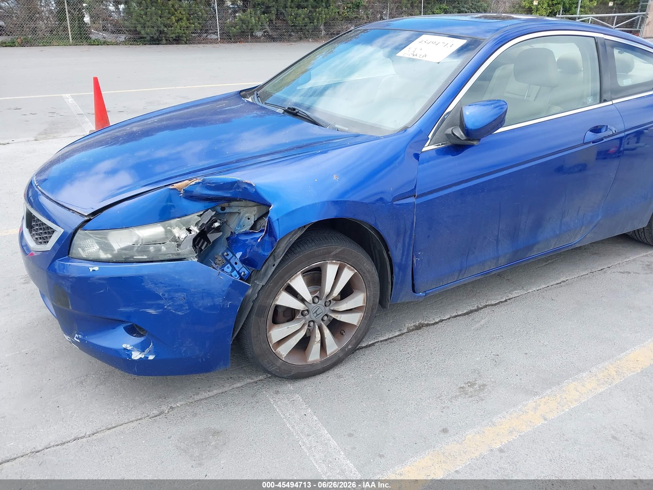 2008 Honda Accord 2.4 Ex-l Blue vin: 1HGCS12828A012853