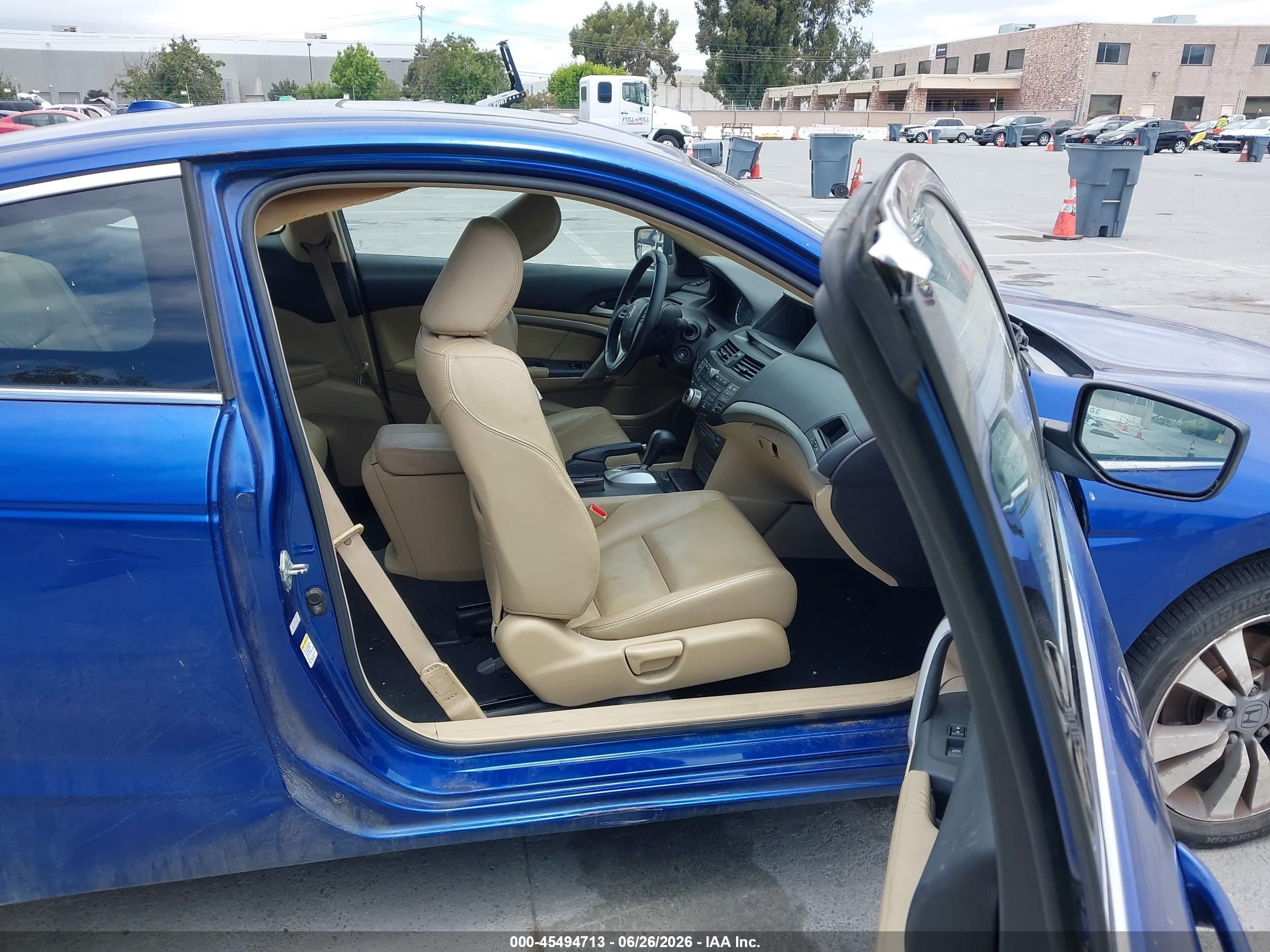 2008 Honda Accord 2.4 Ex-l Blue vin: 1HGCS12828A012853