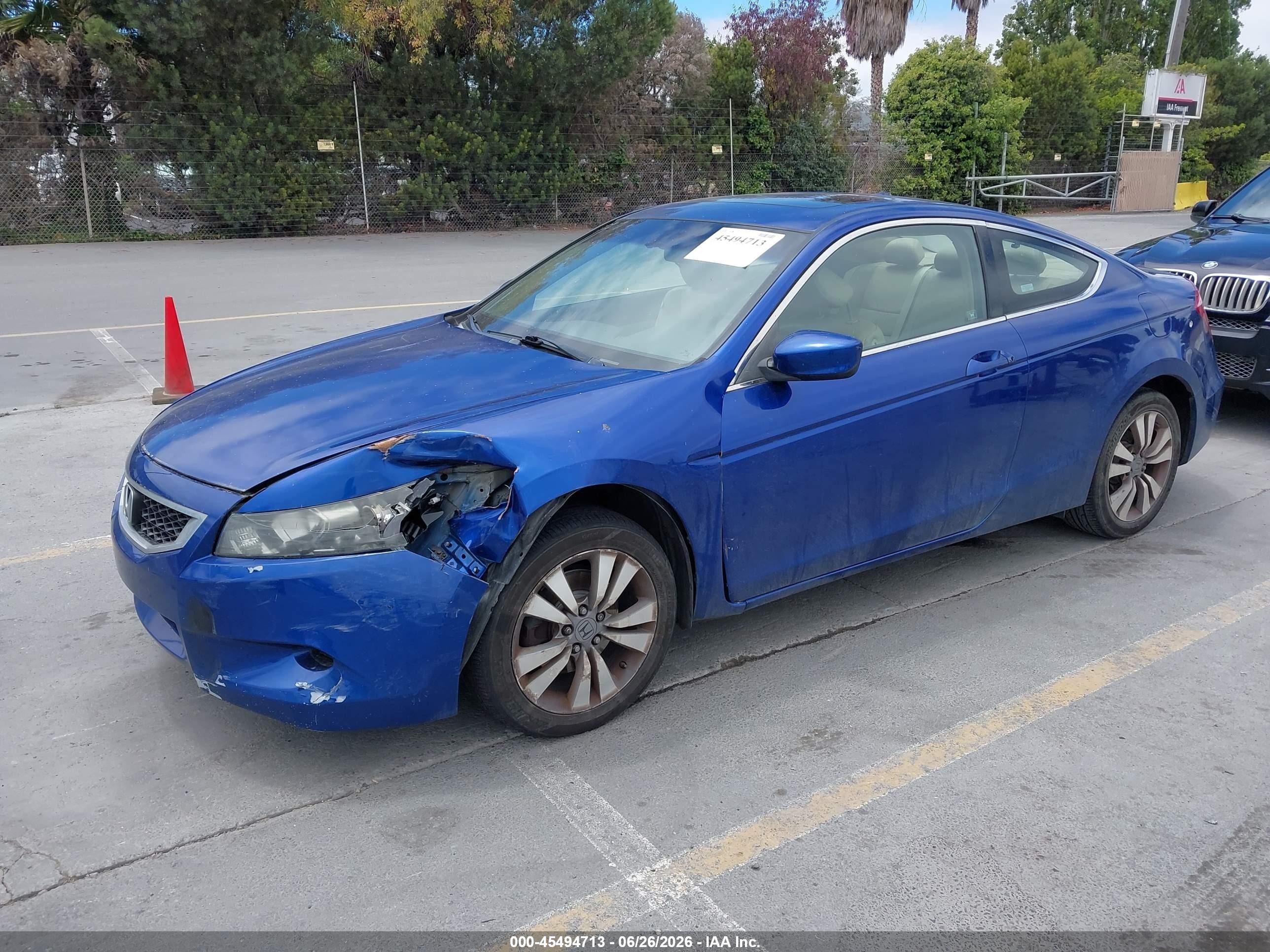 2008 Honda Accord 2.4 Ex-l Blue vin: 1HGCS12828A012853
