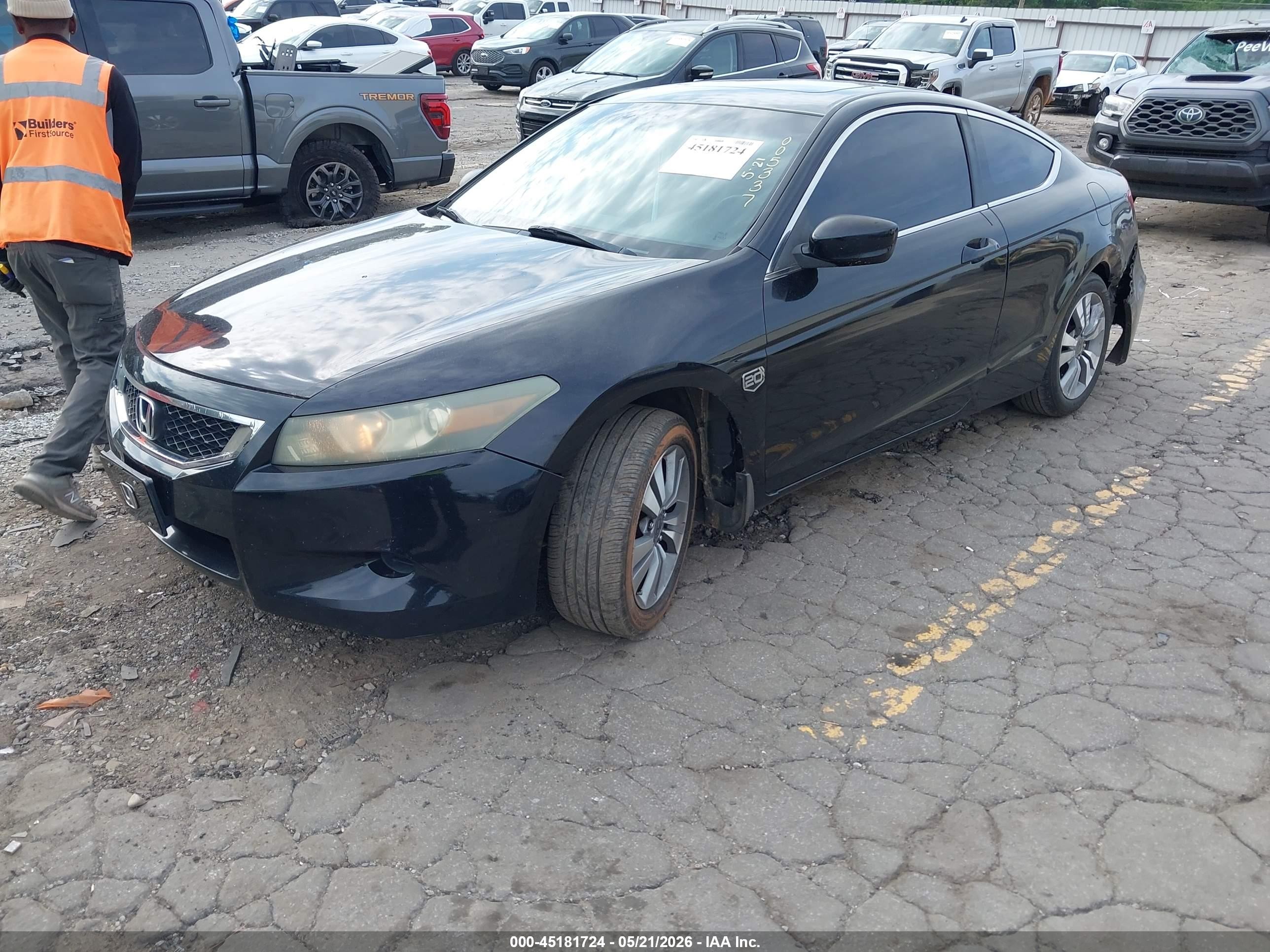 2008 Honda Accord 2.4 Ex-l Black vin: 1HGCS12848A005337