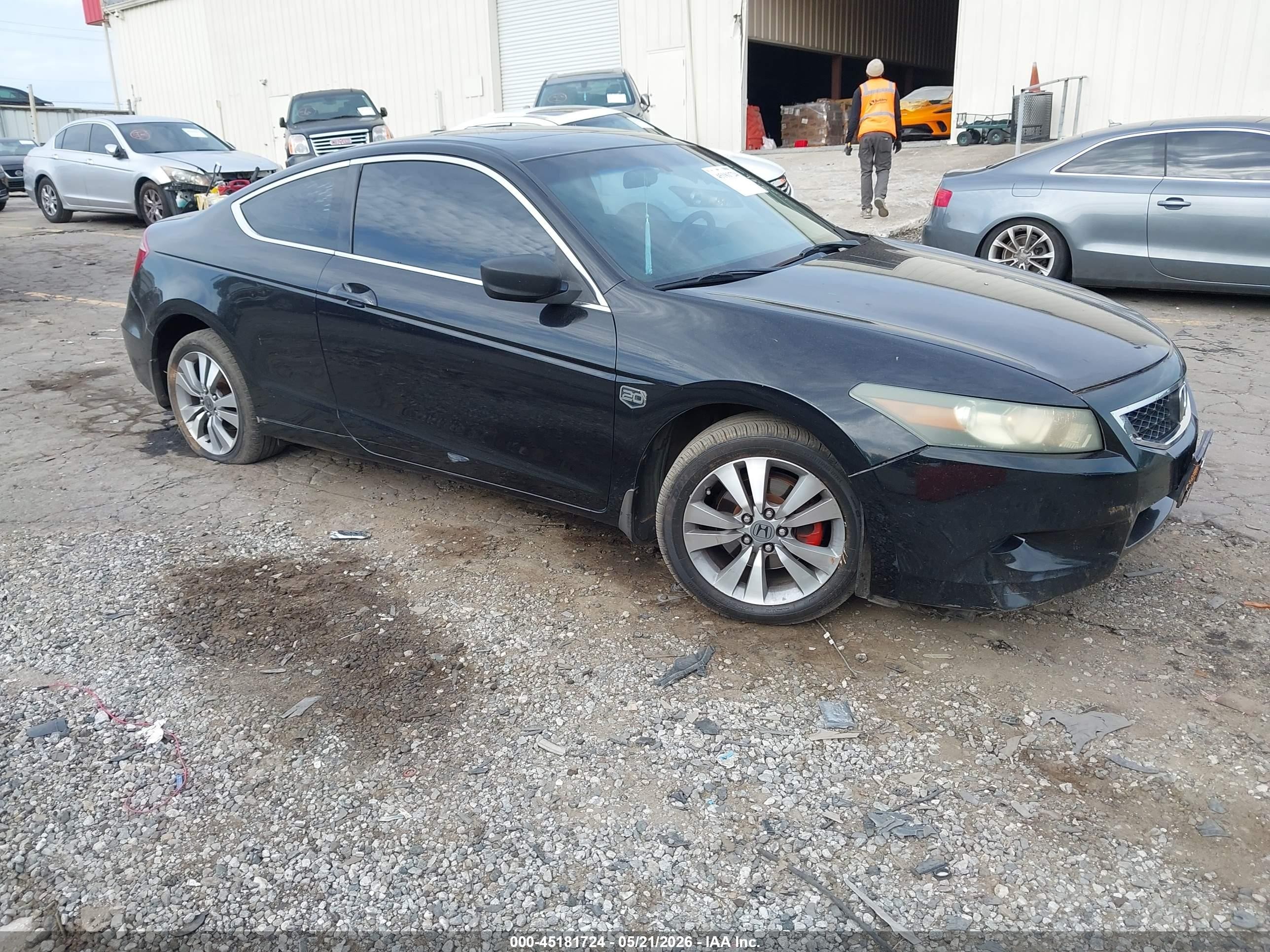 2008 Honda Accord 2.4 Ex-l Black vin: 1HGCS12848A005337