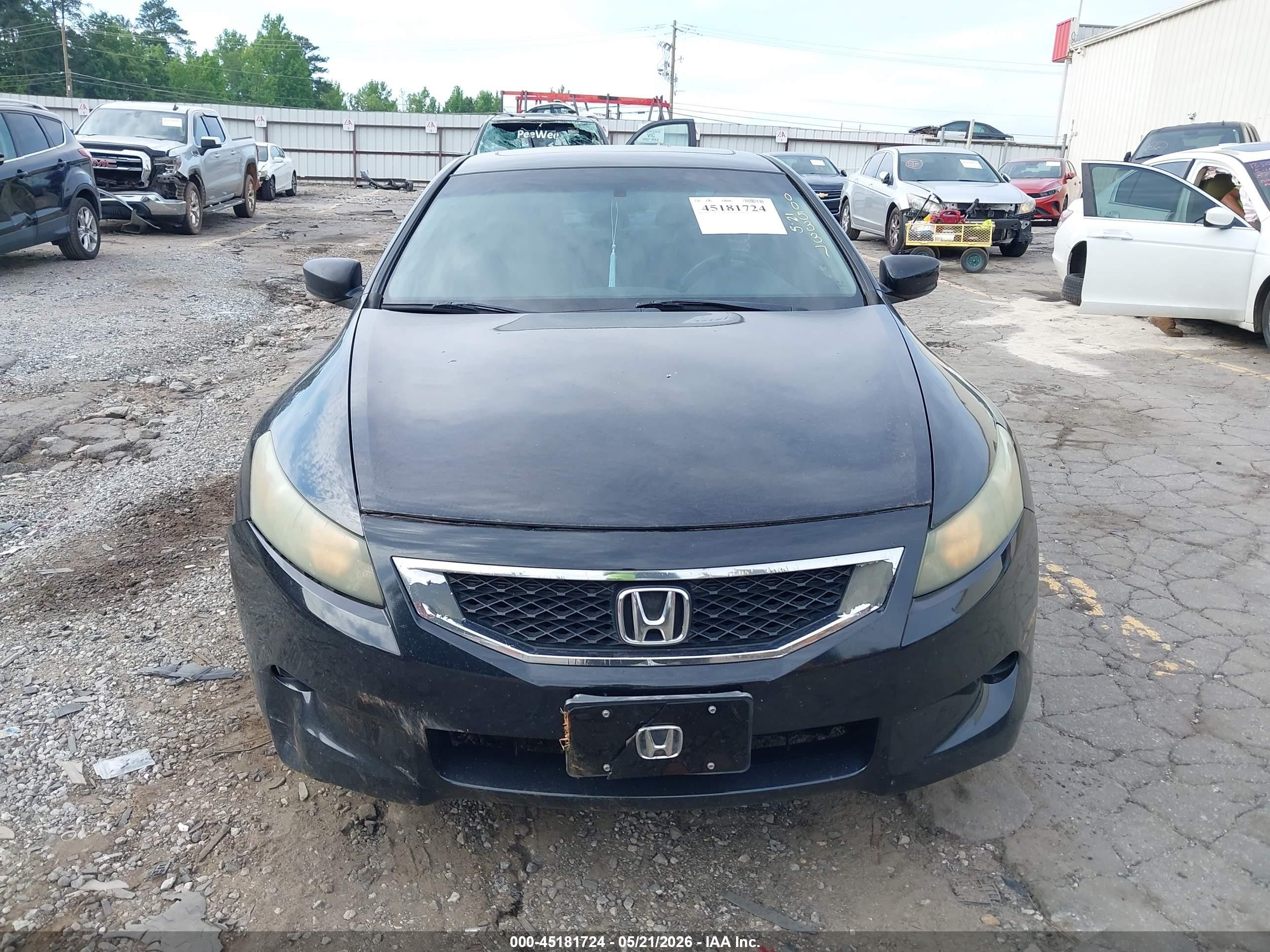 2008 Honda Accord 2.4 Ex-l Black vin: 1HGCS12848A005337
