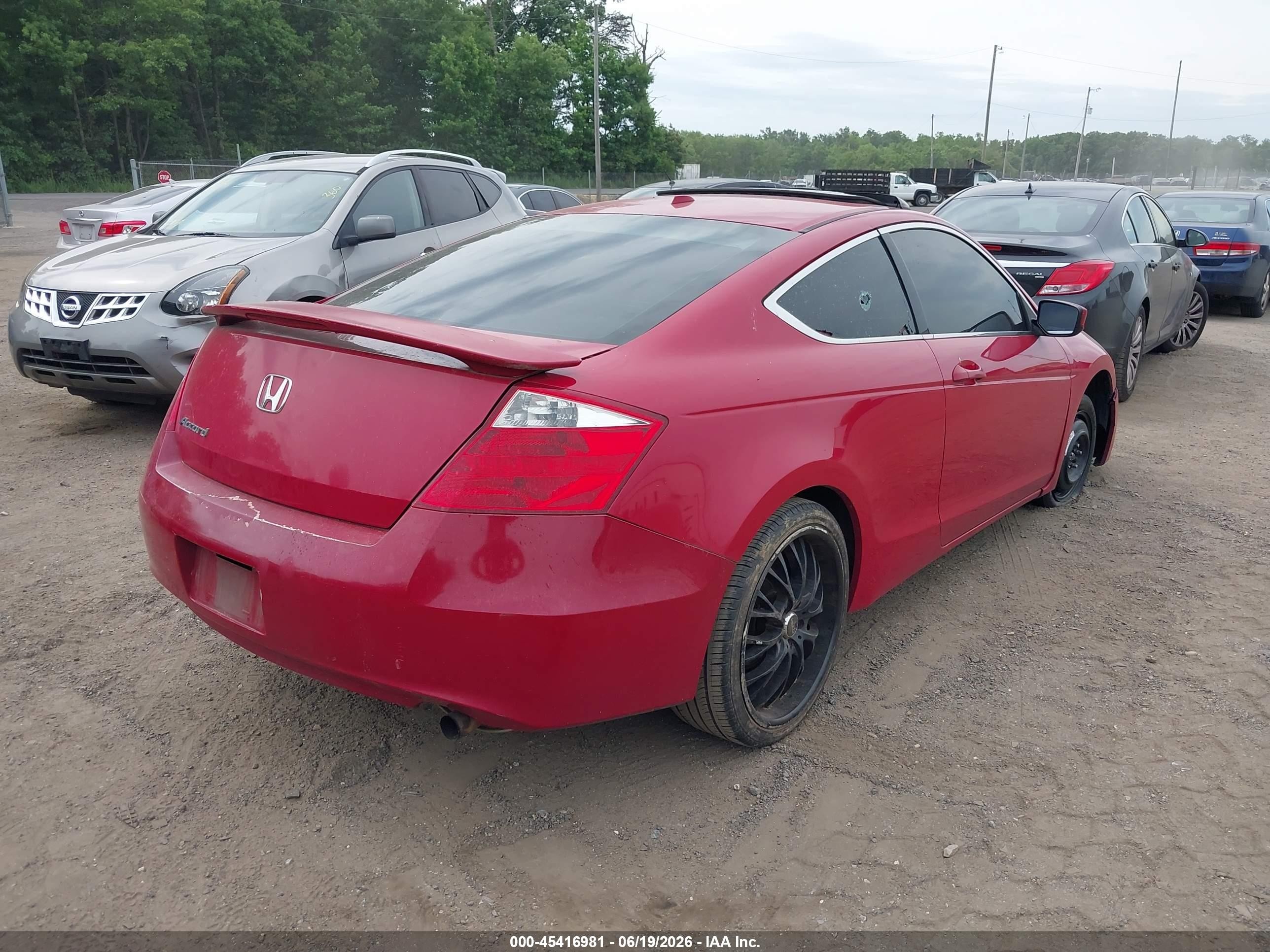 2008 Honda Accord 2.4 Ex-l Red vin: 1HGCS12848A010473