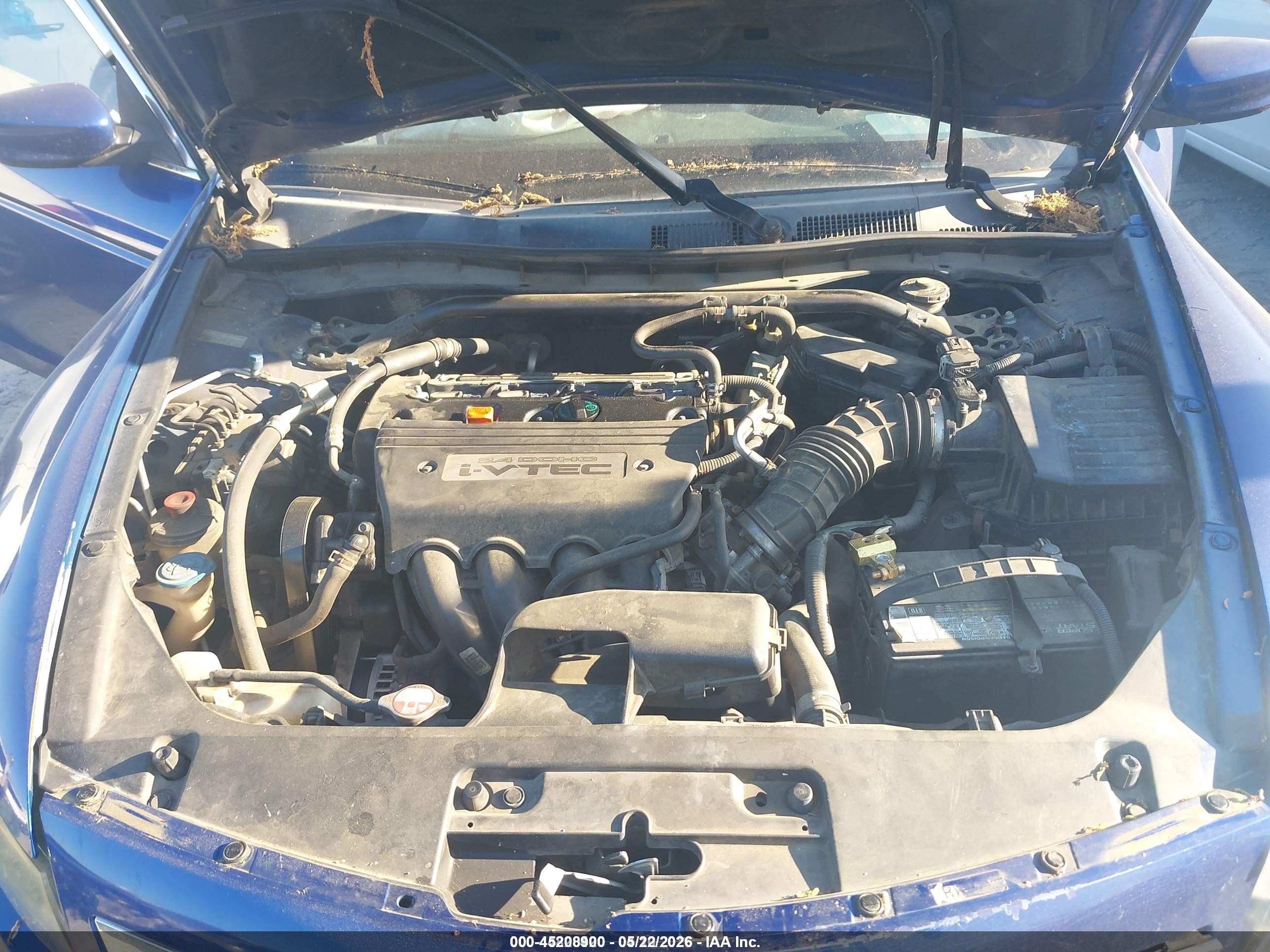 2008 Honda Accord 2.4 Ex-l Blue vin: 1HGCS12848A014748
